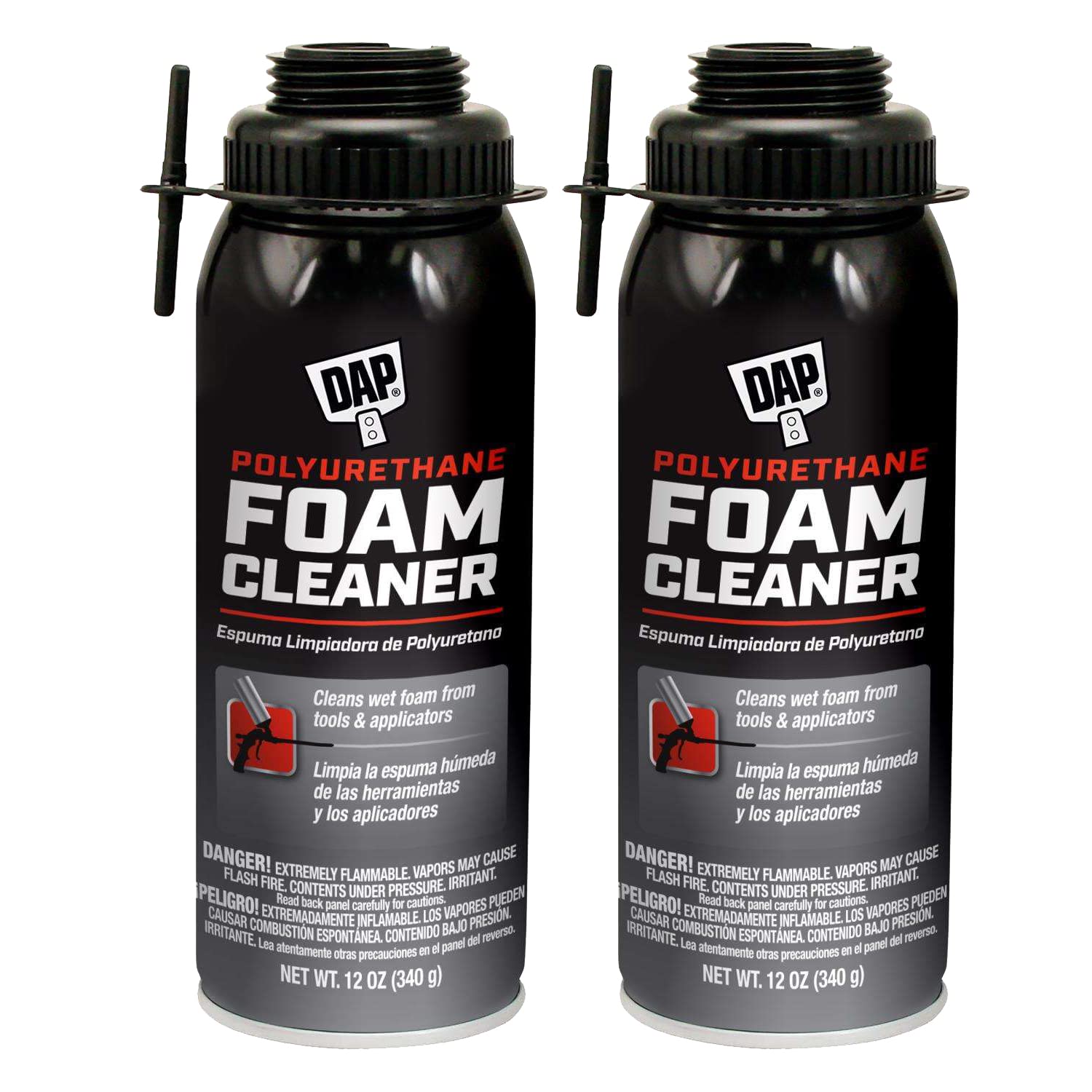 (2 Cans) Touch N Seal Poly-Clean Polyurethane Foam Gun Cleaner - Zero VOC, Fast-Drying, Non-Toxic Formula for Professional and DIY Foam Gun Maintenance - Perfect for Construction, Home Improvement, and Spray Foam Equipment Cleaning