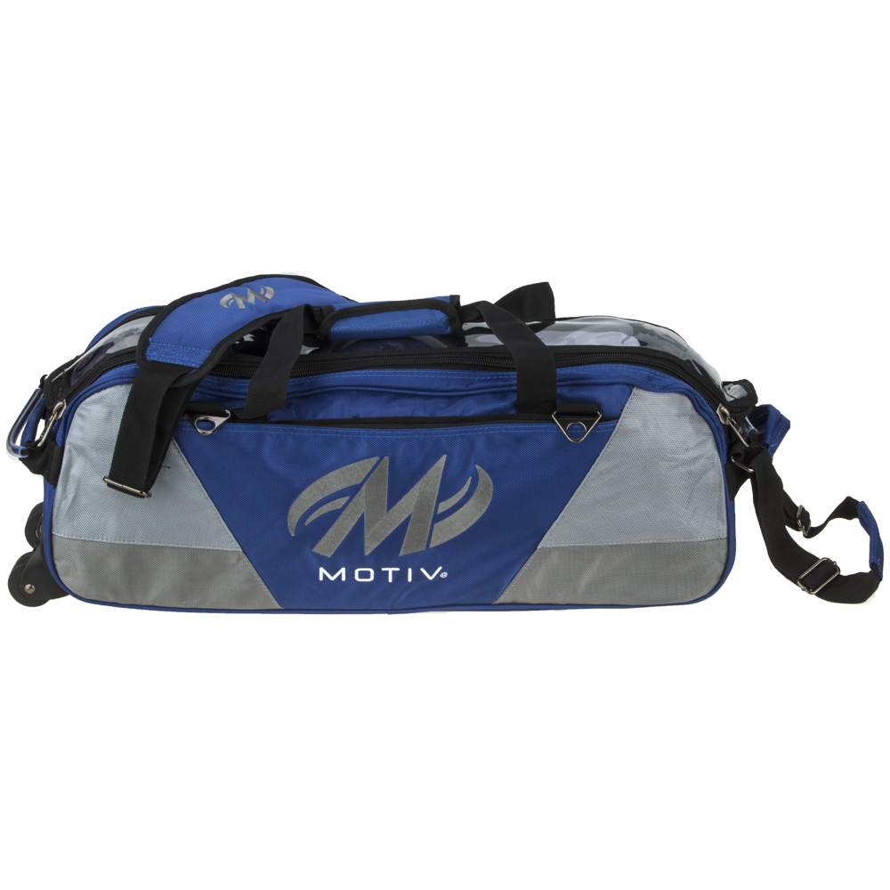 Motiv Ballistix 3 Ball Bowling Tote Bag - Durable Bowling Ball Carrier with Triple Ball Capacity for League Play & Practice - Perfect for Bowling Enthusiasts & Tournament Players