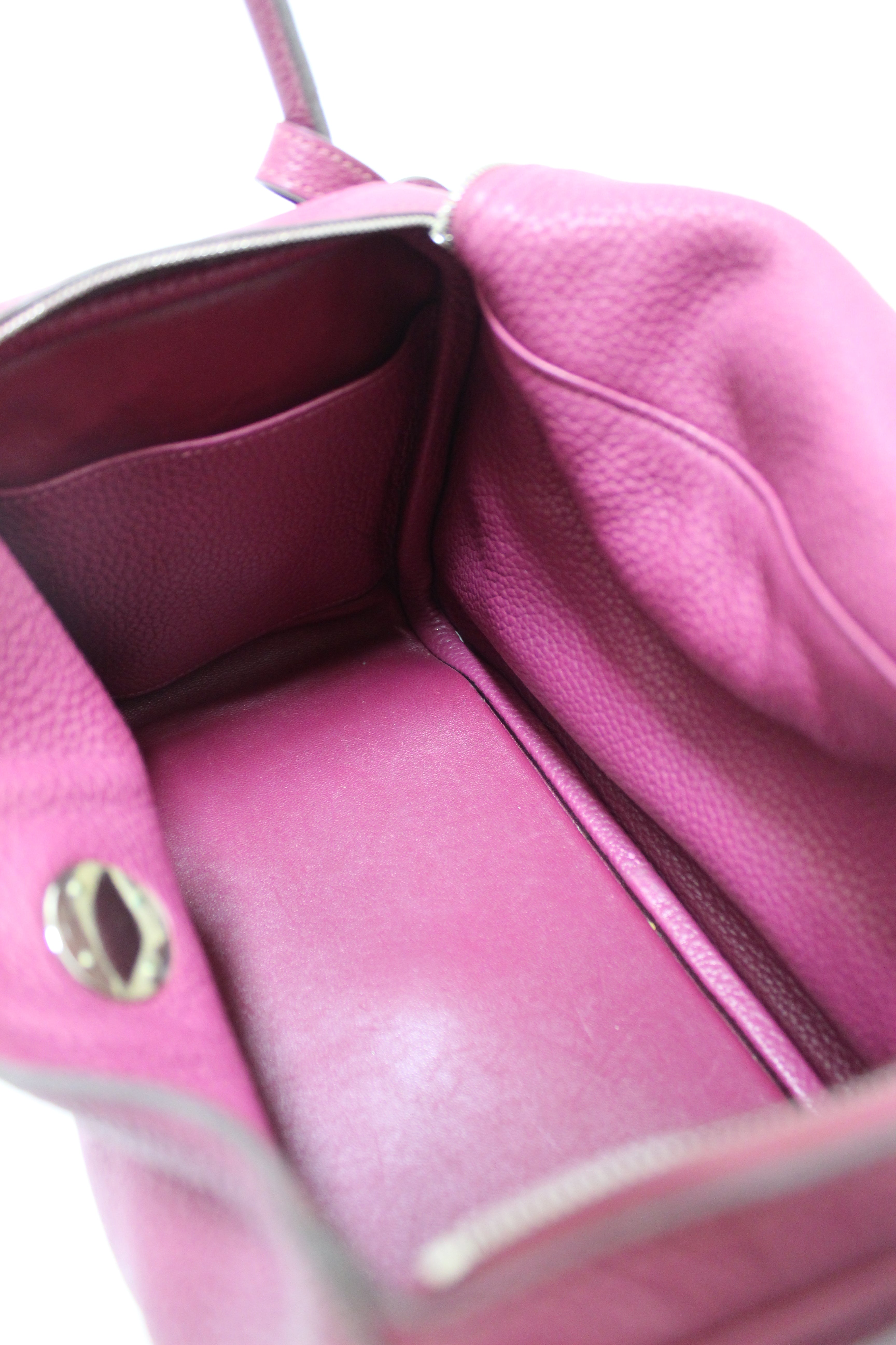 Authentic Hermes Rose Purple Togo Leather Lindy 26 Handbag & Shoulder Bag - Luxury Designer Purse for Women, Perfect for Work, Travel & Special Occasions