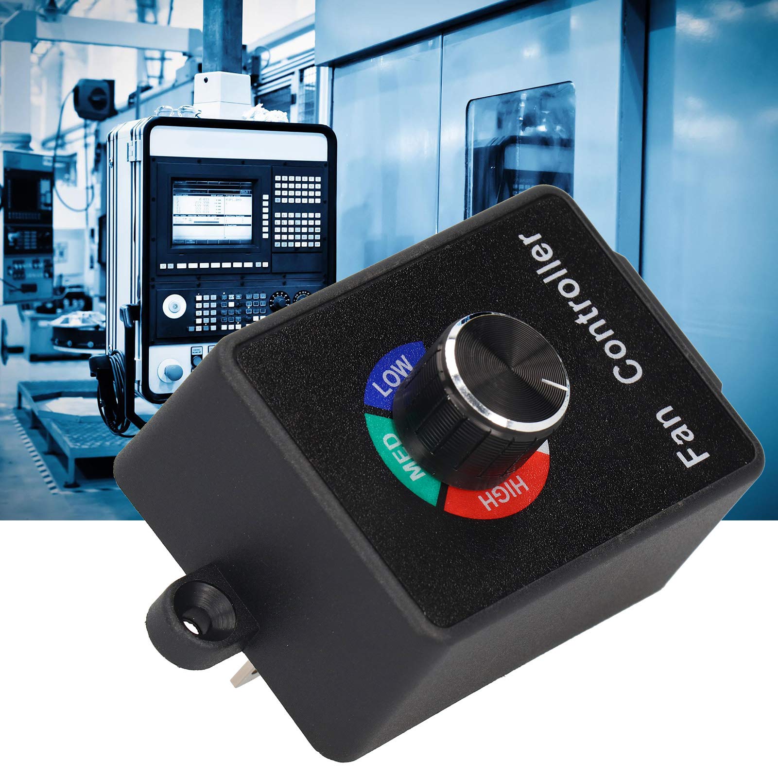 Variable Fan Speed Controller for HVAC & Ventilation - Stepless Adjuster with Pointer Display for Duct, Inline Fans & Blowers (120V) - Perfect for Home, Office & Industrial Ventilation Systems