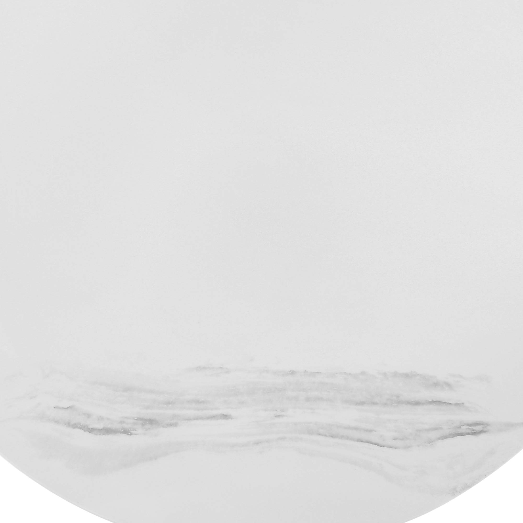 Armen Living Loxley White Marble Coffee Table with Black Metal Base - Modern Living Room Centerpiece for Home Decor