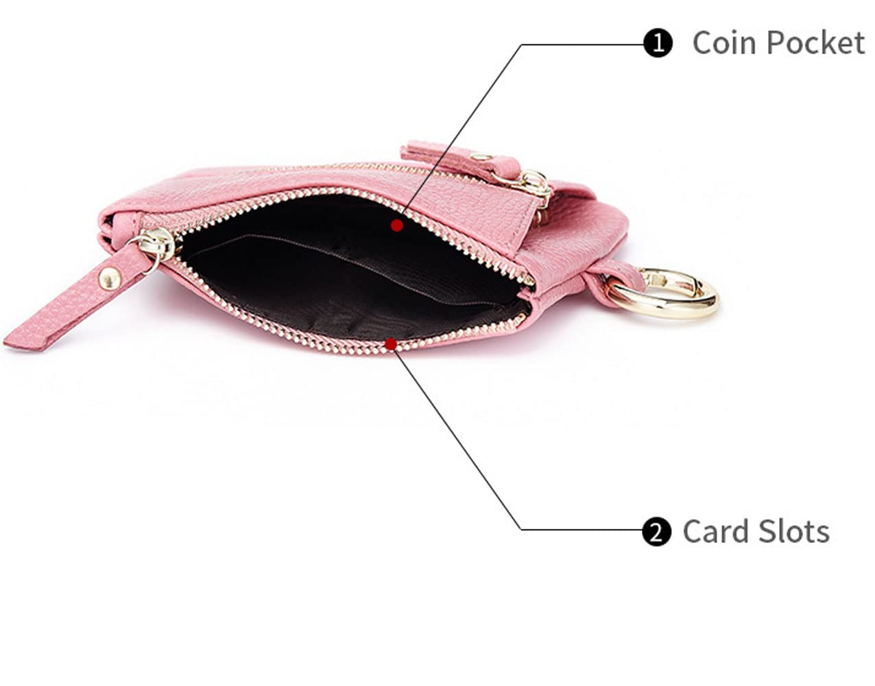 Genuine Leather Key Wallet Holder - RFID Blocking Keychain Organizer with Credit Card Slots for Women | Perfect for Travel, Work & Everyday Use