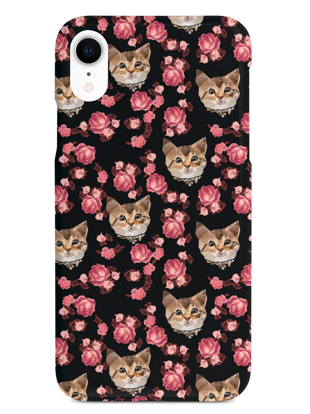 Premium 3D Textured Protective Phone Case for Apple iPhone XR - Roses & Kittens Design - Shockproof Slim Fit Cover - Perfect for Daily Use, Travel & Outdoor Activities