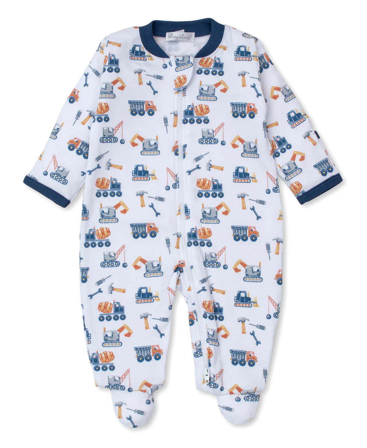Construction Crew Zipper Footie Pajamas - Soft & Warm Baby Sleepwear for Boys & Girls - Perfect for Bedtime, Lounging & Winter Nights