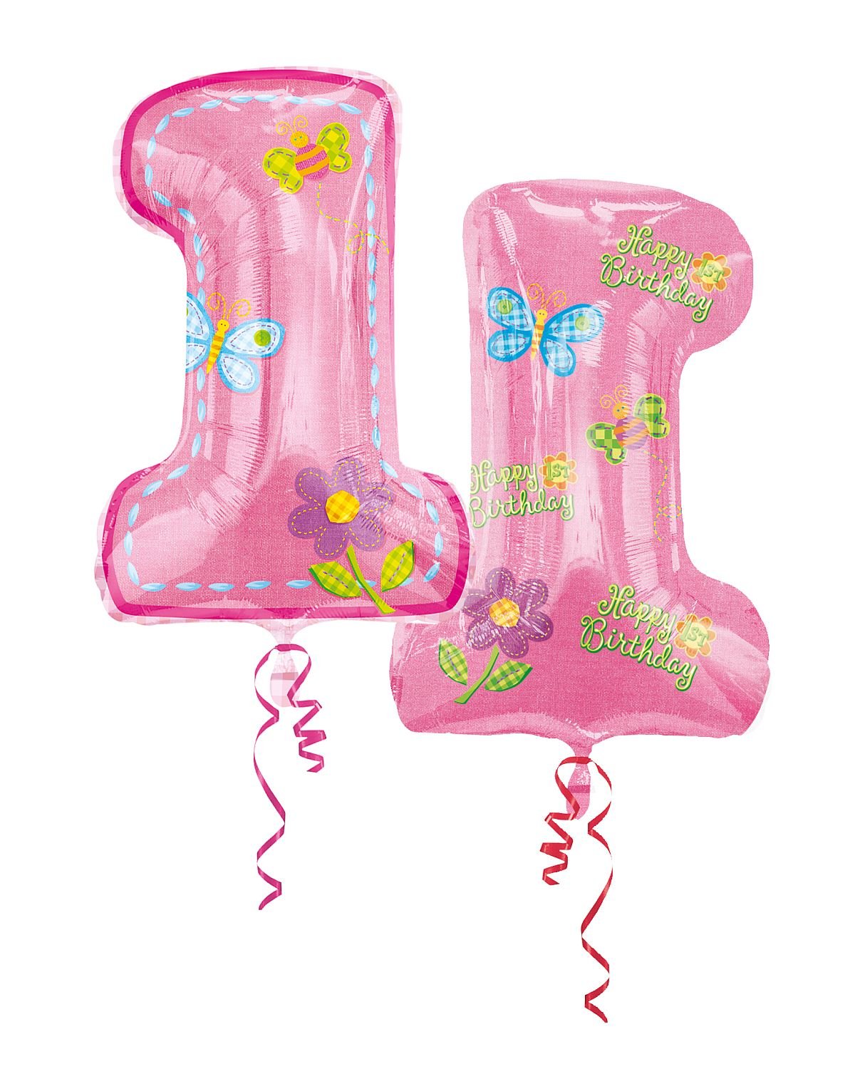 #1 Jumbo 28 Inch Foil Balloon for Girls Birthday Party Decorations | Giant Metallic Balloons for Baby Showers, Gender Reveals & Celebrations