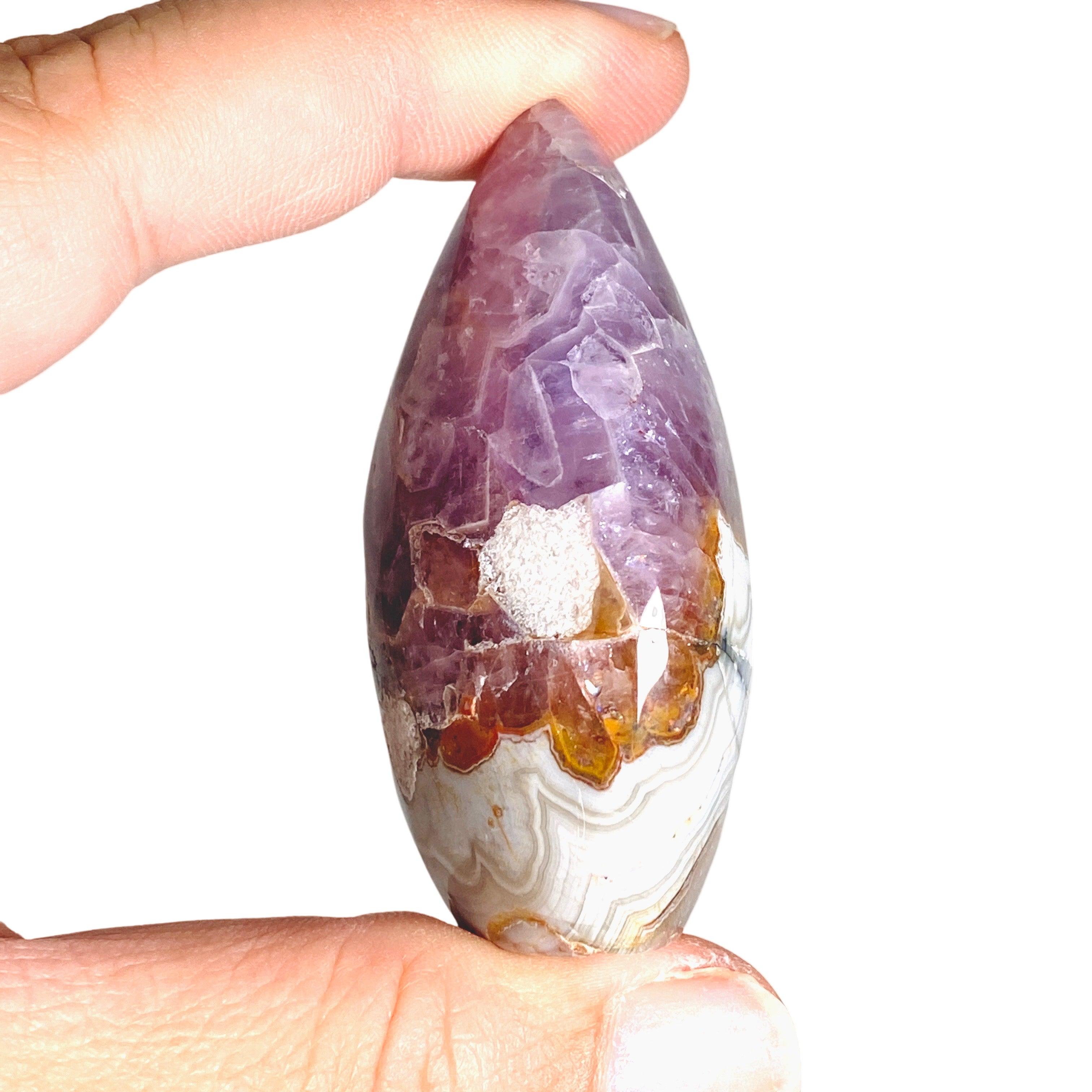 Natural Amethyst Agate Freeform Stone - AAF 02 | Healing Crystal for Meditation, Yoga & Home Decor | Unique Raw Gemstone for Spiritual Energy & Chakra Balancing