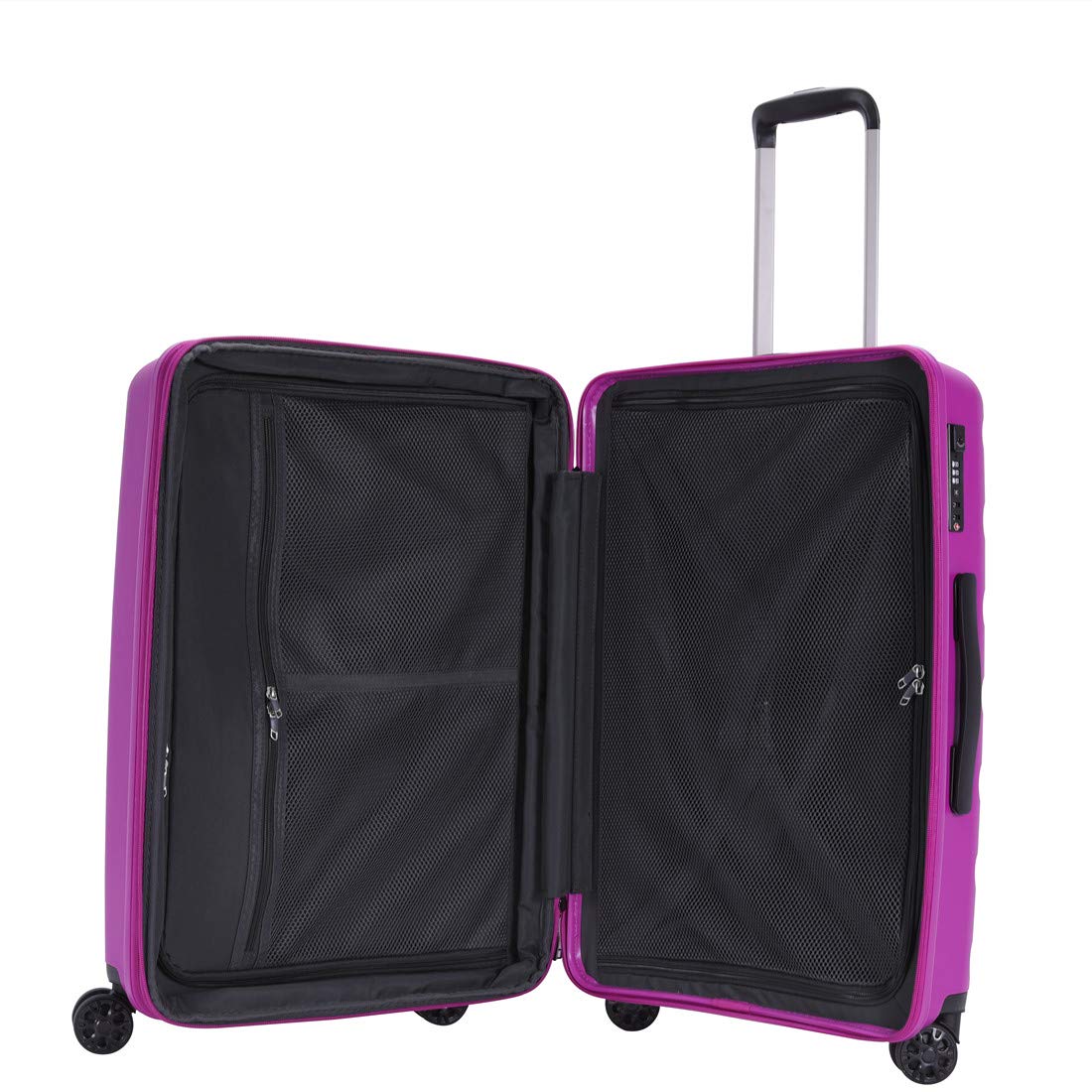 Expandable 2-Piece PP Luggage Set with Spinner Wheels & TSA Lock - 20