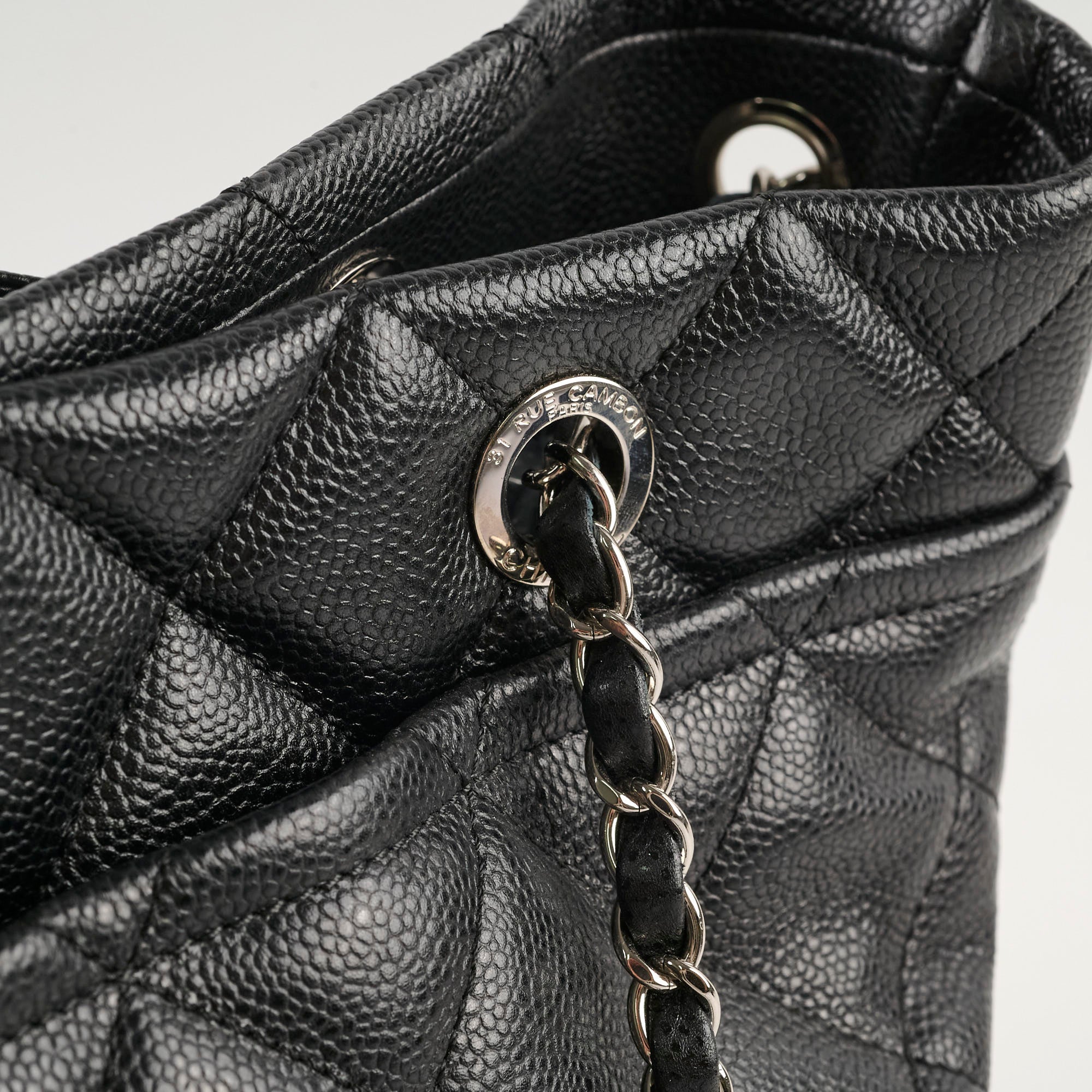 Chanel CC Logo Caviar Leather Black Shoulder Bag - Classic Quilted Crossbody Purse for Women | Perfect for Work, Evening Events & Luxury Fashion Accessories