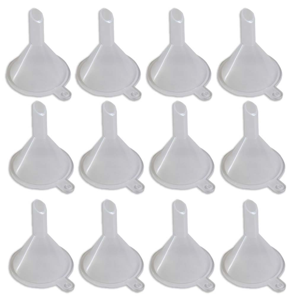 ToolUSA 12-Piece Mini PE Funnel Set (TJ86901) - Perfect for Automotive Fluids, DIY Projects & Home Use