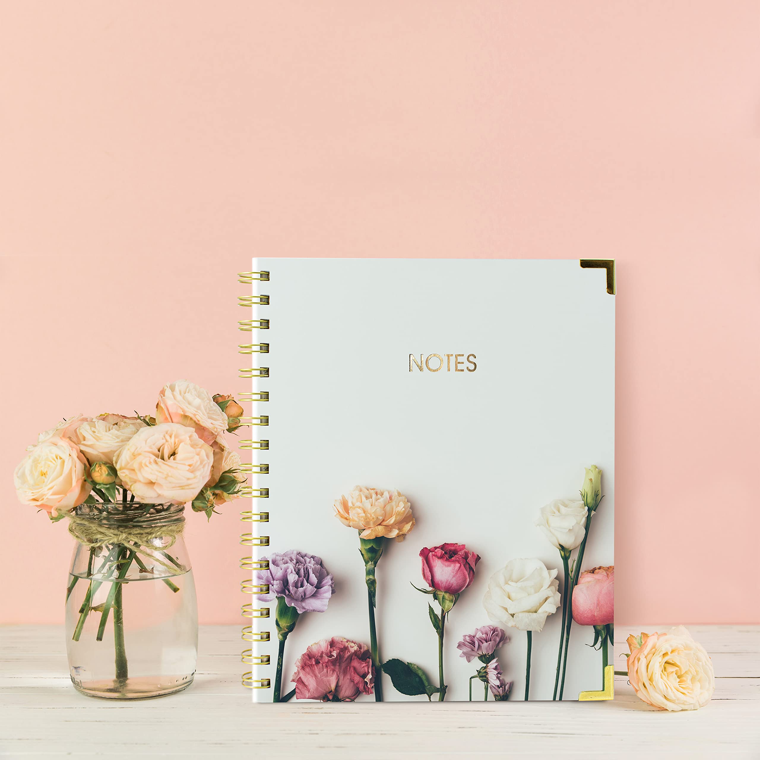 Rediform Romantic Flower Notebook - Elegant Journal for Writing, Sketching & Gift Giving - Perfect for Valentine's Day, Anniversaries & Special Occasions