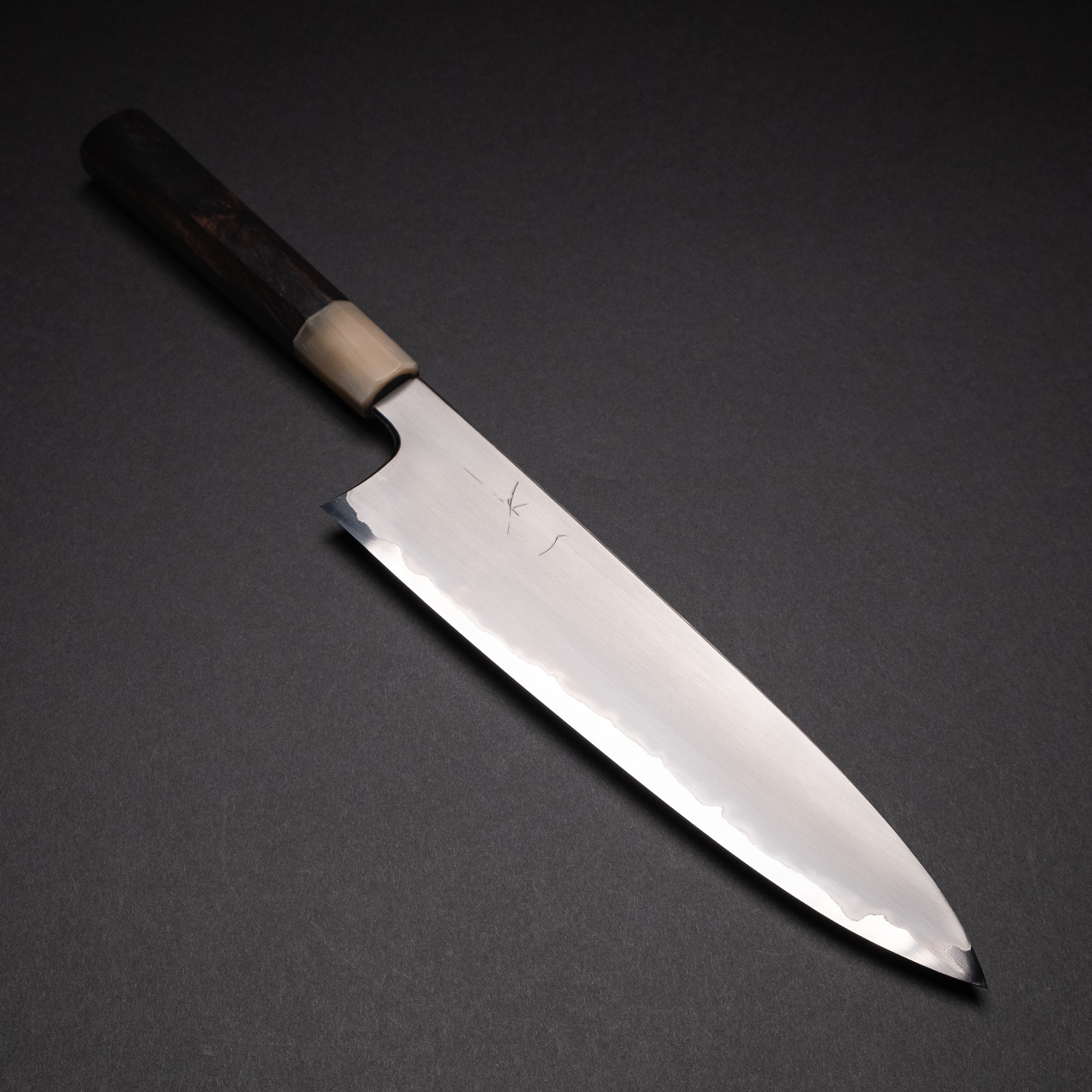 Hitohira Togashi White #1 Stainless Clad Kasumi Gyuto 240mm Japanese Chef Knife with Ebony Handle - Professional Kitchen Knife for Sushi, Meat Cutting & Precision Cooking