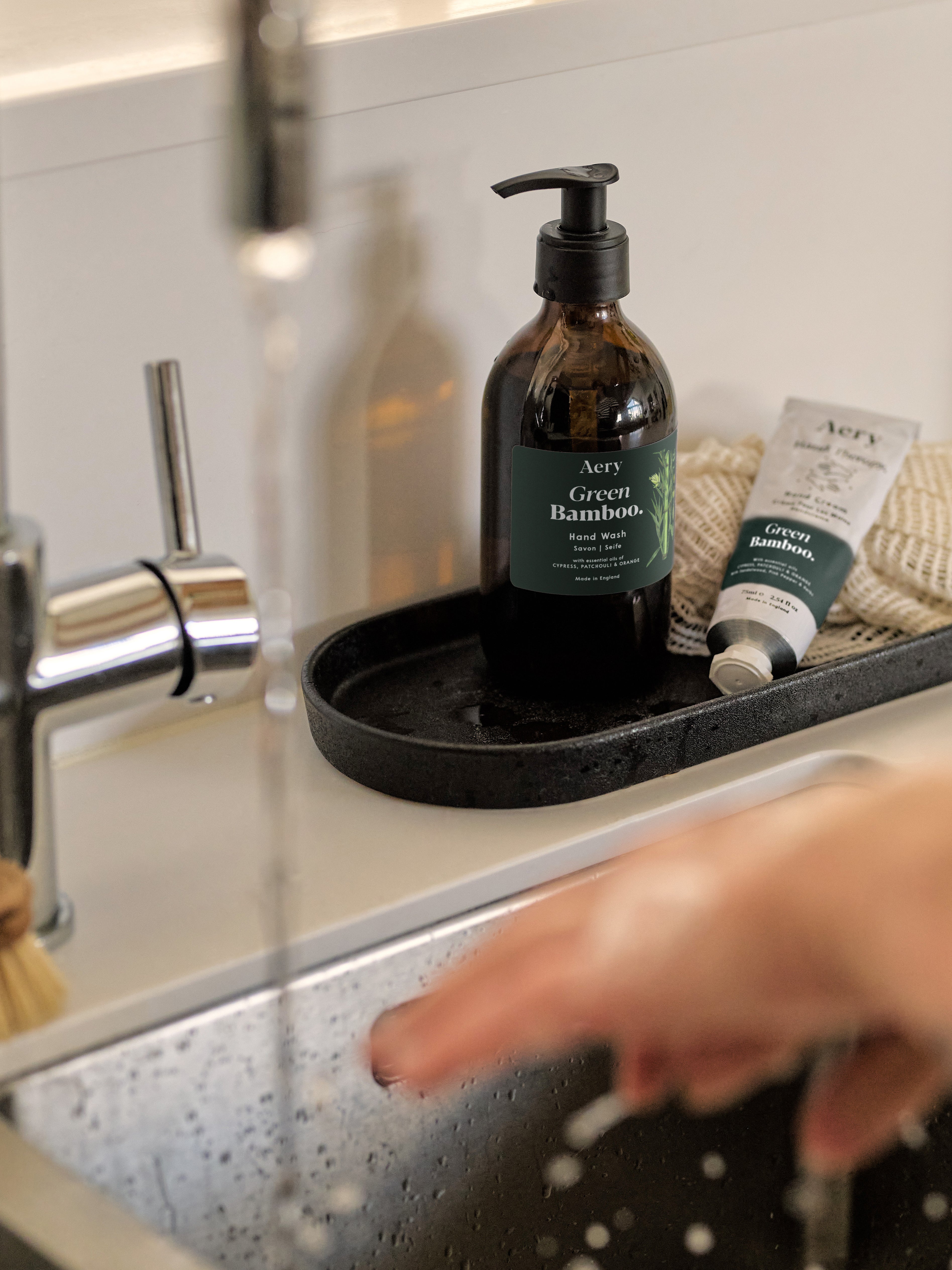 Aery Botanical Hand Wash - Green Bamboo Scent | Natural & Moisturizing | Perfect for Kitchen, Bathroom & Guest Use
