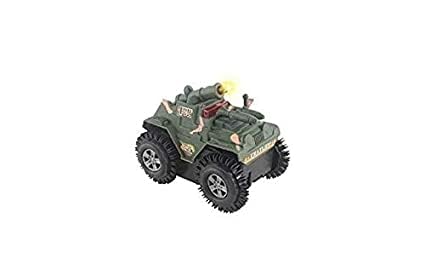 SIZZLER TOYS Military Tank Toy with Flashing Lights - Battery Powered Tumbling Army Vehicle for Kids - Great for Battle Play, Birthday Gifts & Collectors (Pack of 1)