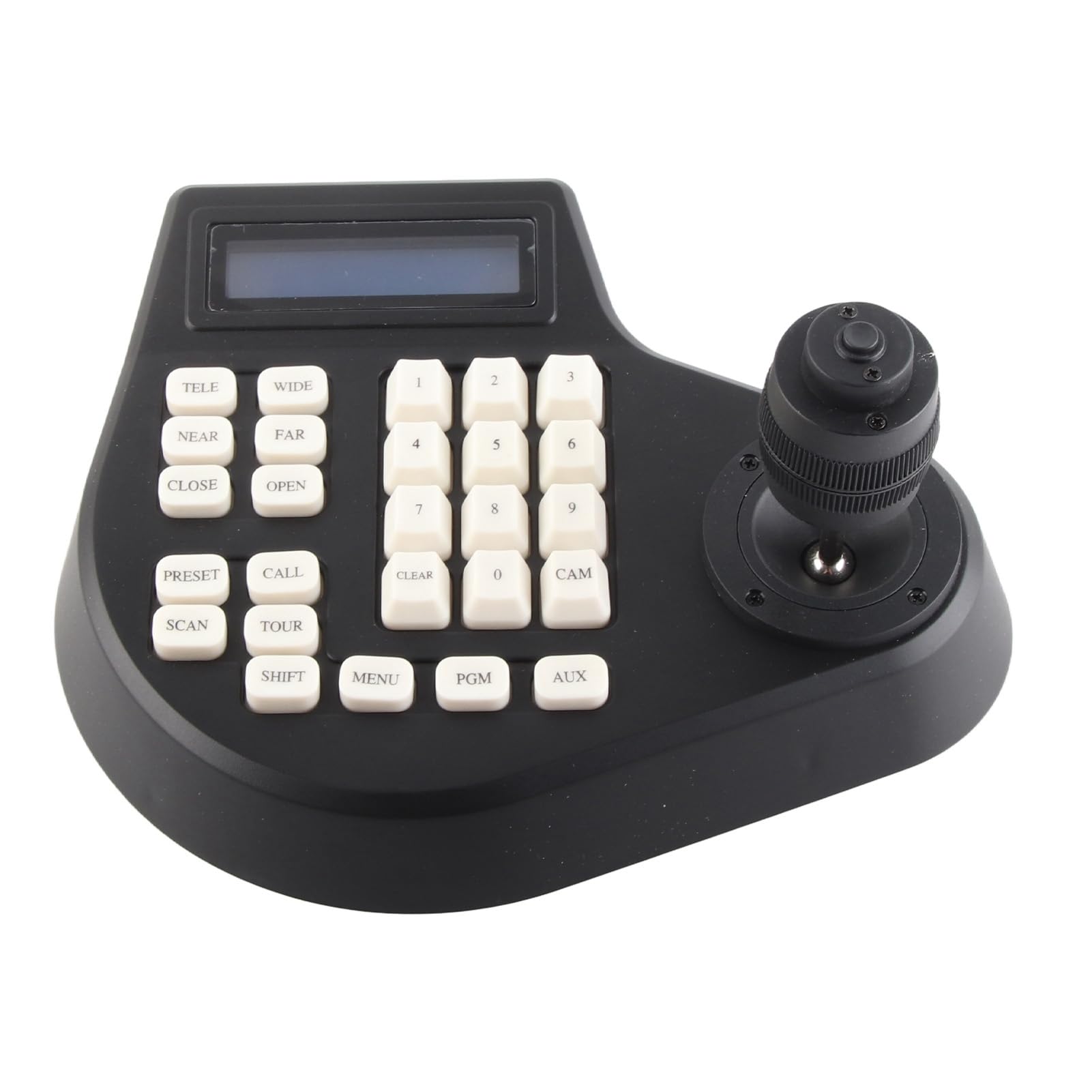 Mini Analog PTZ Camera Keyboard Controller - ABS Joystick for Security Cameras (100-240V, US Plug) | Perfect for Courtyard Surveillance & Home Security Systems