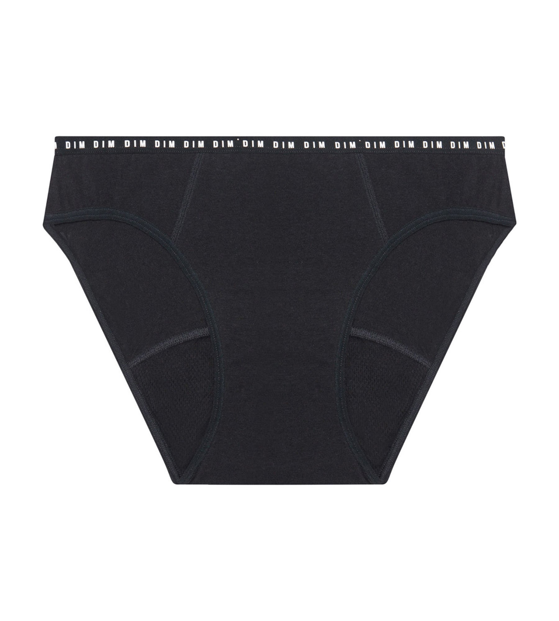 Organic Cotton Black Washable Menstrual Underwear - Medium Flow Dim Protect - Comfortable & Eco-Friendly Period Panties for Active Women