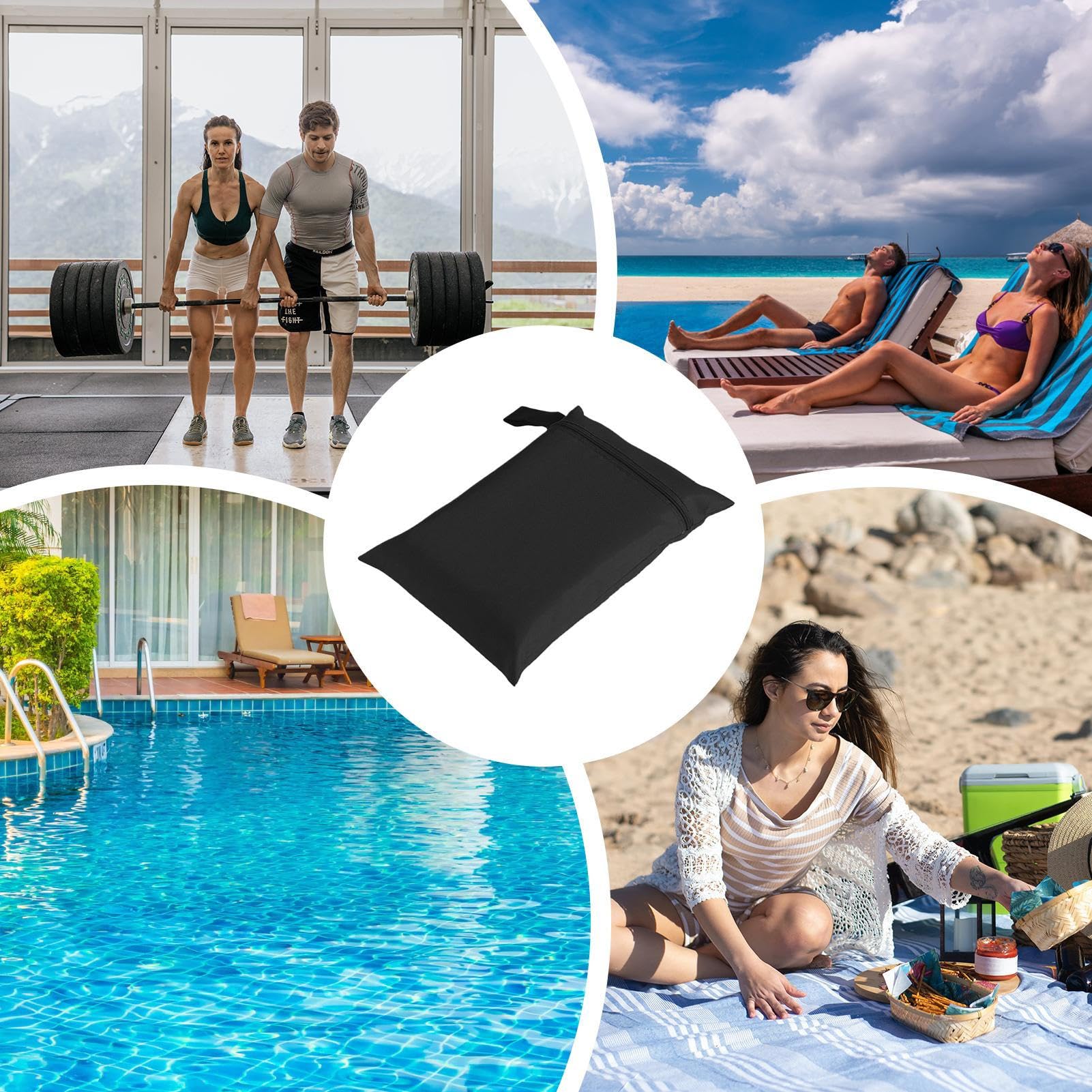 Waterproof Wet Laundry Bag for Gym, Swimsuits & Beach - Washable & Durable