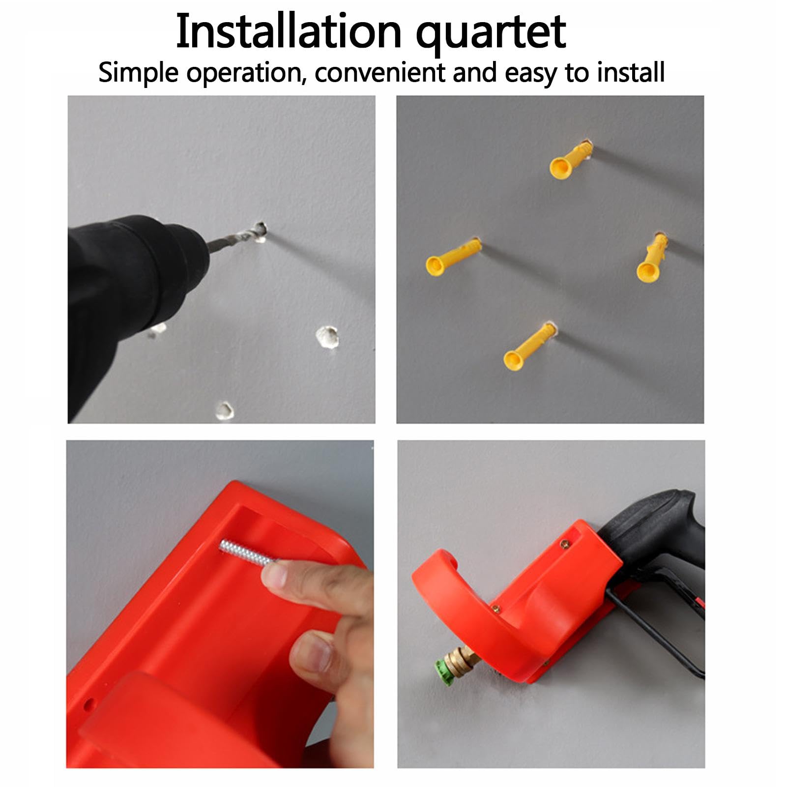 Wall Mount Garden Hose Hanger - Garage & Workshop Organizer for Car Washer Tools