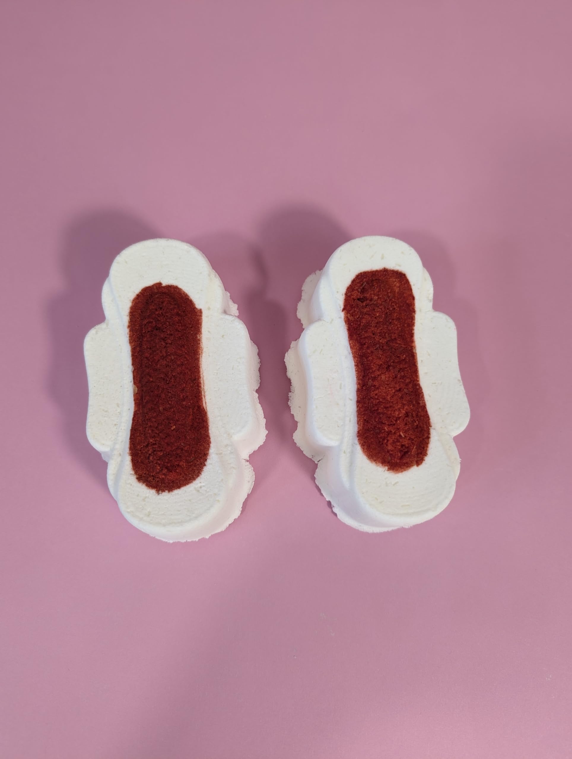 Large Sanitary Pad Bath Bomb Gift Set (2 Pack) - Fun & Unique Period Gifts for Women, Bridal Showers & Bachelorette Parties