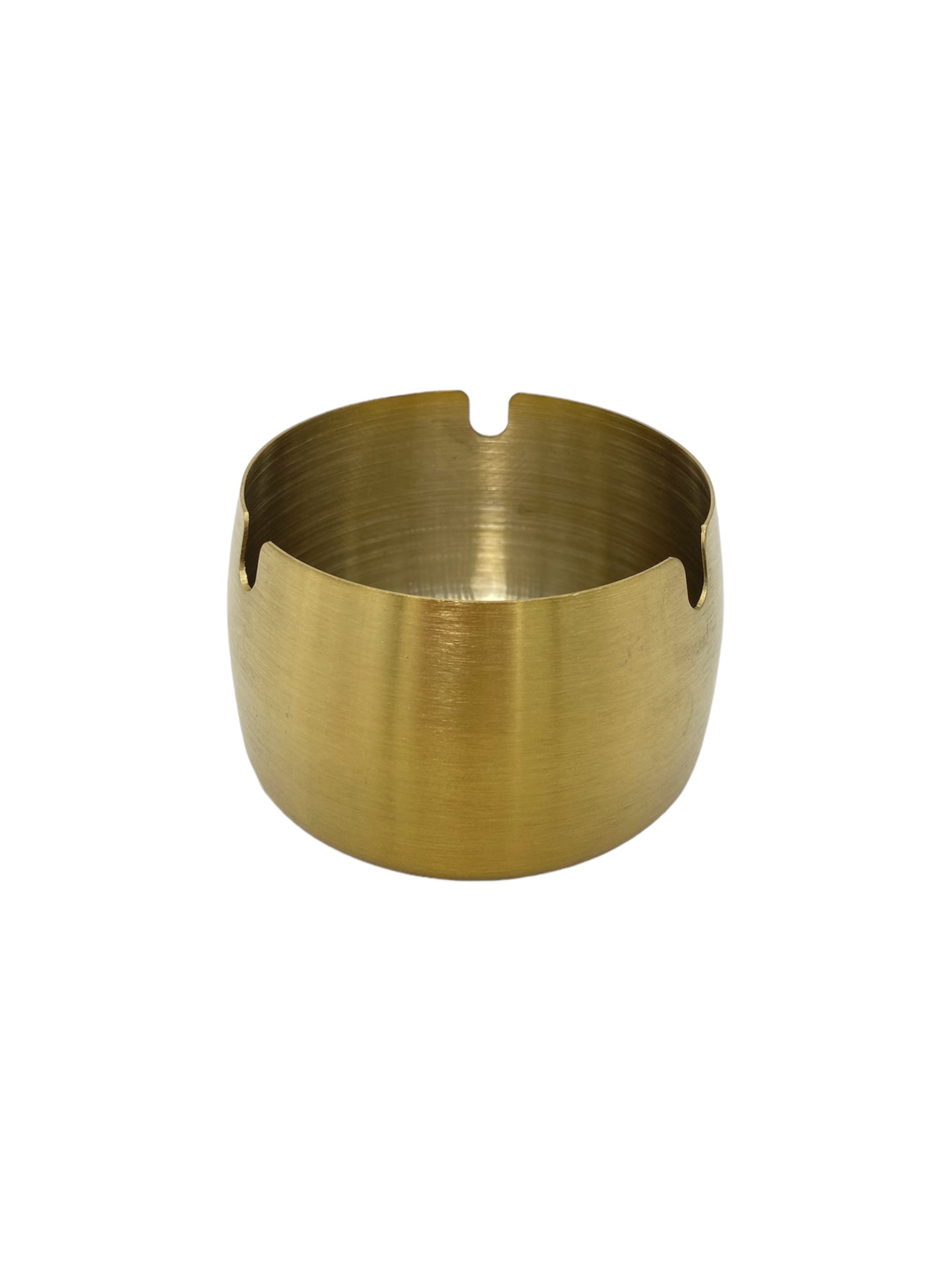 3x2 Stainless Steel Round Gold Ashtray - Perfect for Smoking Accessories, Home Decor & Outdoor Use