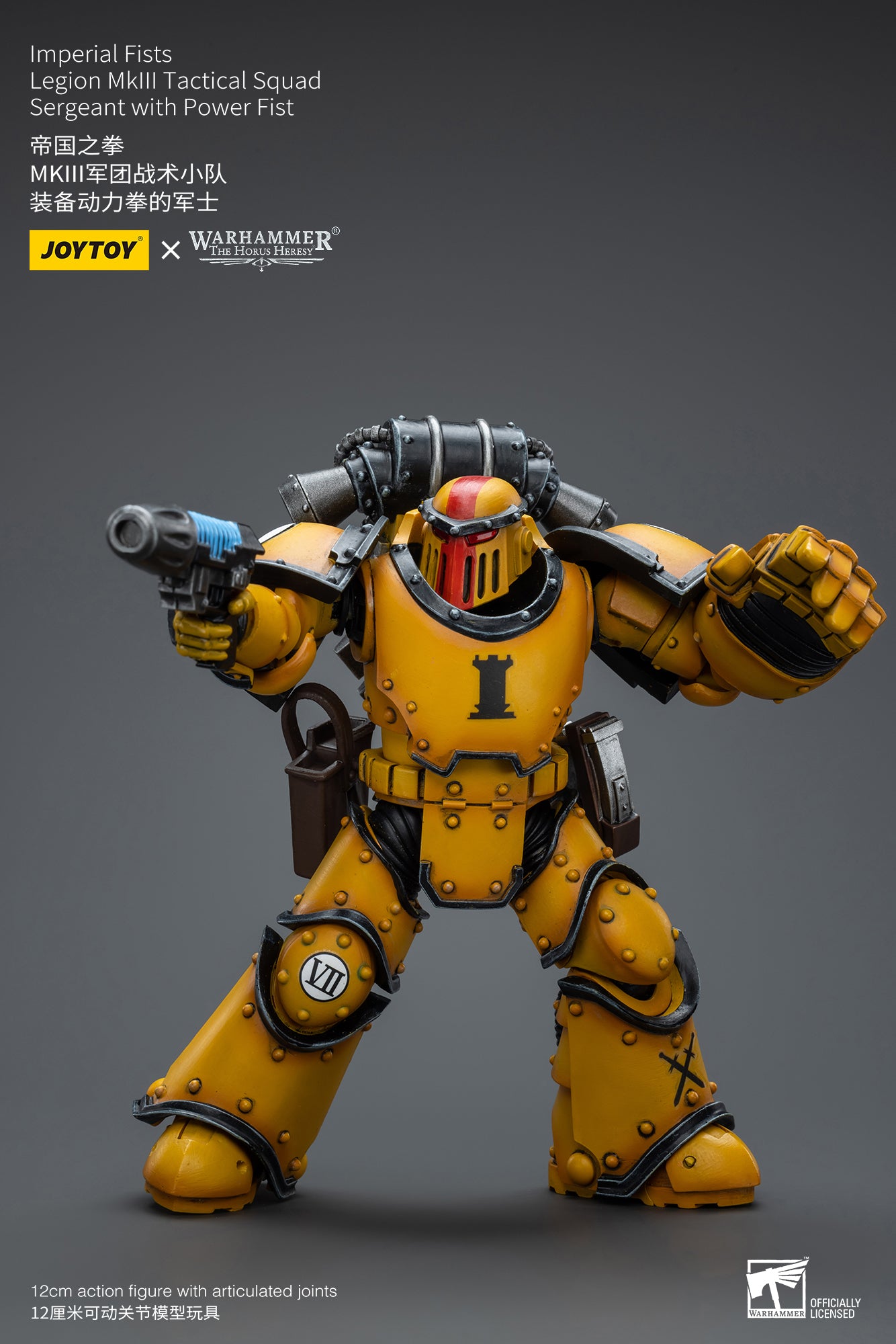 1/18 JOYTOY Warhammer The Horus Heresy Imperial Fists Legion MkIII Tactical Squad Action Figure - Collectible Military Model for Display & Wargaming Scenes