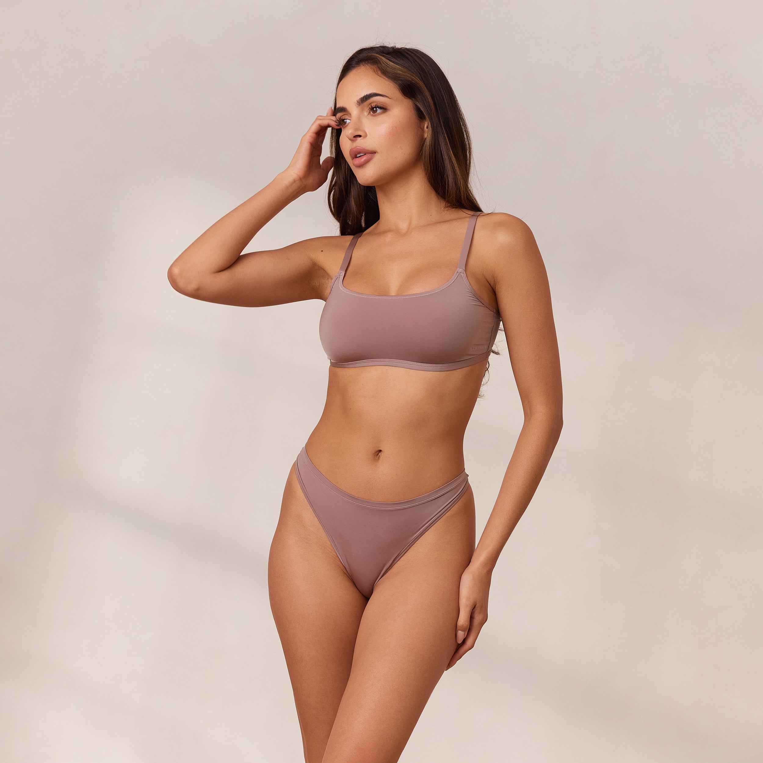 Barely There Bralette - Soft Mauve Lace Bralette for Women | Comfortable Wireless Bra for Everyday Wear, Yoga & Lounge