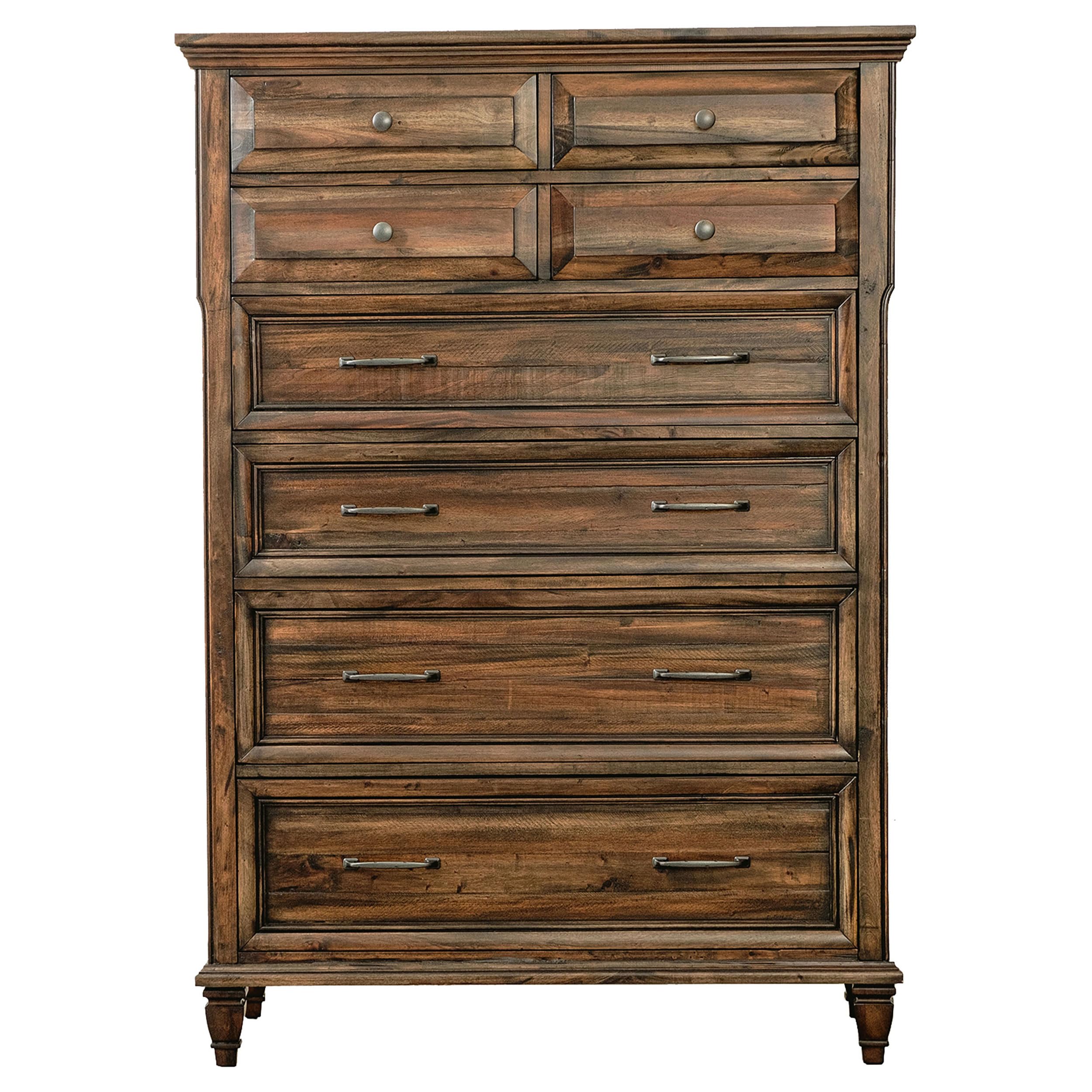 Coaster Home Furnishings 8-Drawer Wooden Dresser - Traditional Bedroom Chest with Chiffonier, Tall Clothing Storage Cabinet in Weathered Brown (223035) | Perfect for Master Bedroom, Guest Room & Apartment Organization