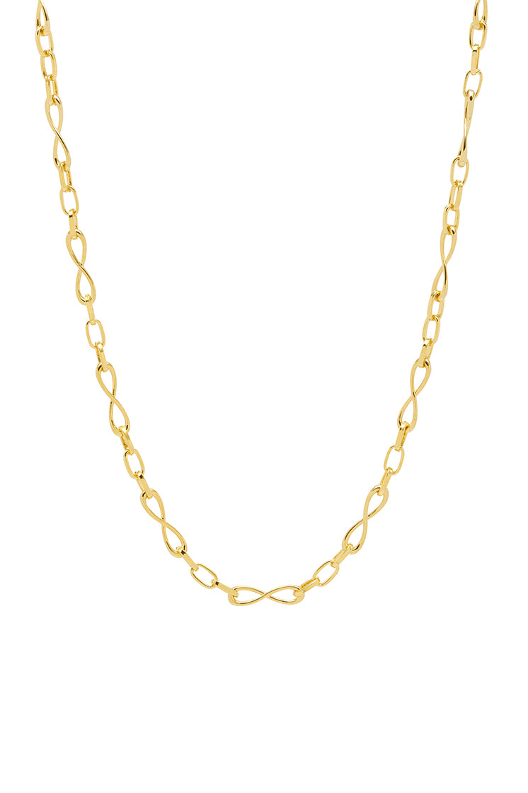 Infinity Loop Chain Necklace for Women - Elegant Gold & Silver Layering Necklace Jewelry Gift for Her - Perfect for Valentine's Day, Anniversary & Everyday Wear
