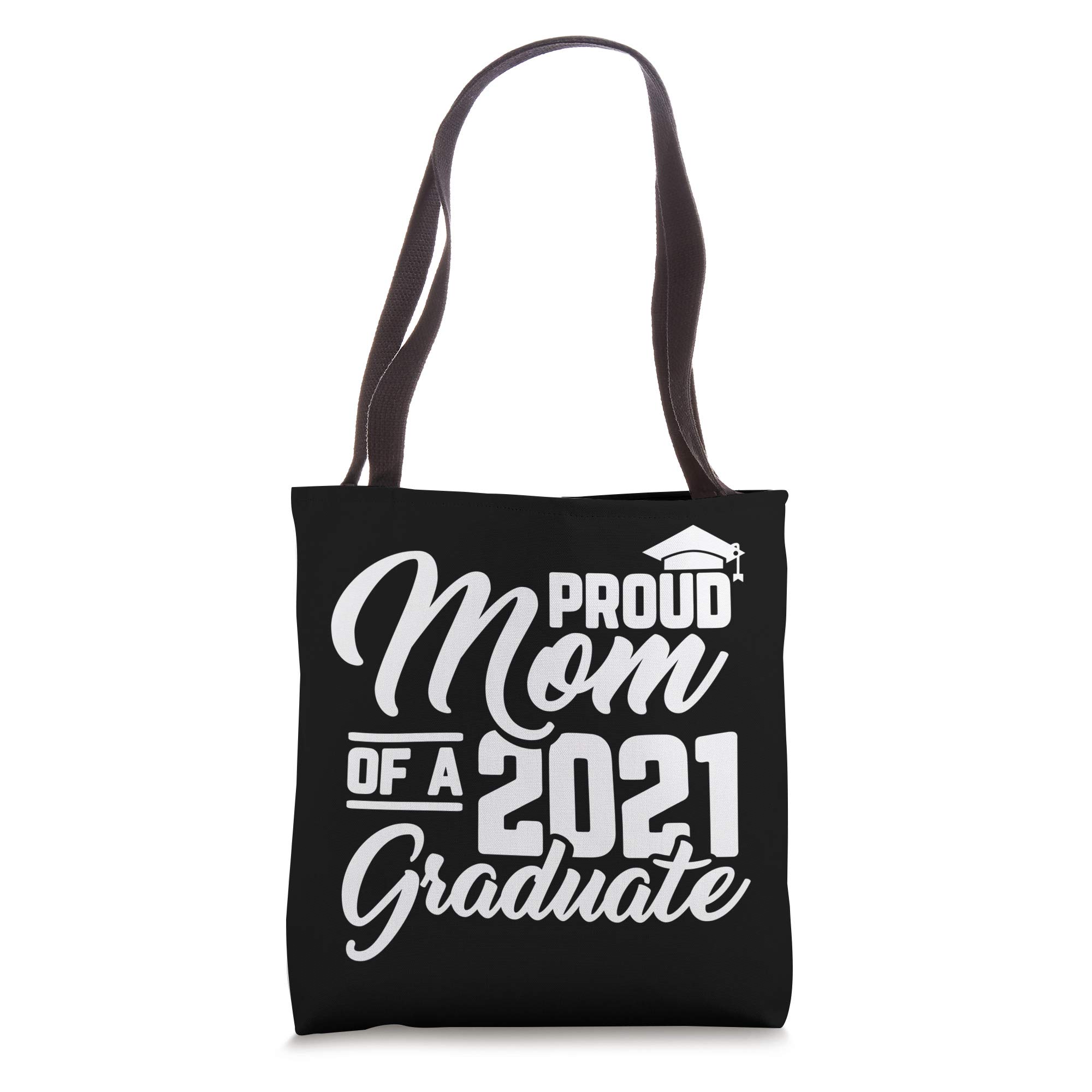 2021 Graduate Tote Bag - Proud Mom Gift for Graduation, College & High School - Perfect for Commencement Day & Everyday Use