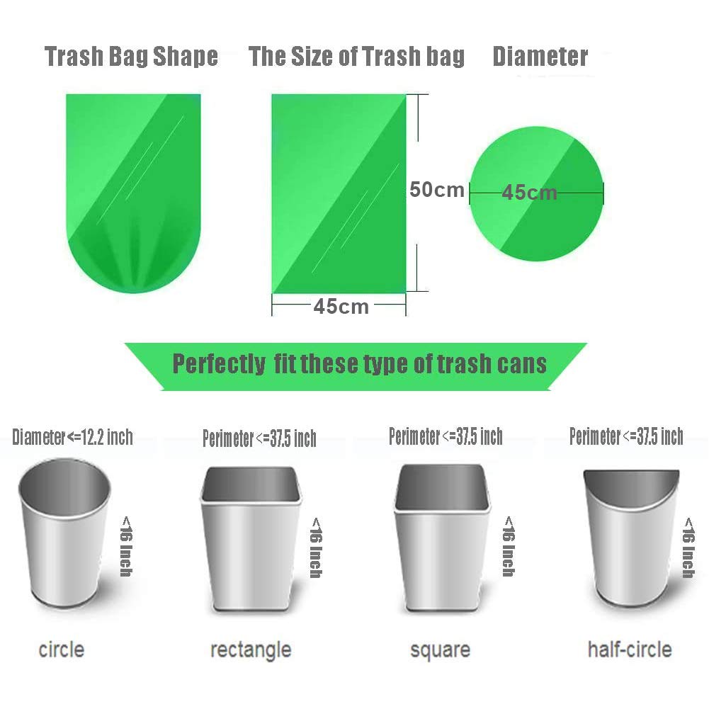 Premium 2.6 Gallon/10L Trash Bags - 30 Count Kitchen Garbage Bags for Wastebasket, Bathroom, Home & Office | Eco-Friendly Recycling Bags | Perfect for Small Bins, Under Sink & Desk Waste Containers