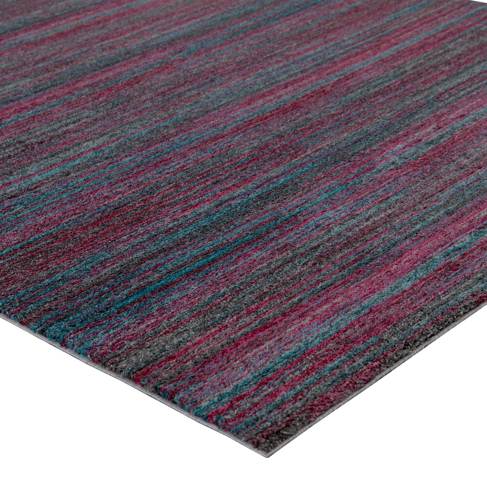 Orchid Brush Strokes Multi 7'10 x 10' Area Rug - Floral Hand-Painted Design for Living Room, Bedroom & Dining Room Decor
