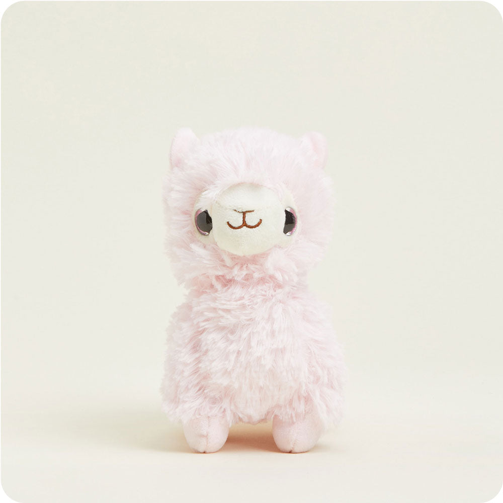 Pink Llama Warmies Junior - Soft Plush Stuffed Animal with Microwavable Heat for Kids | Perfect for Bedtime, Relaxation & Stress Relief
