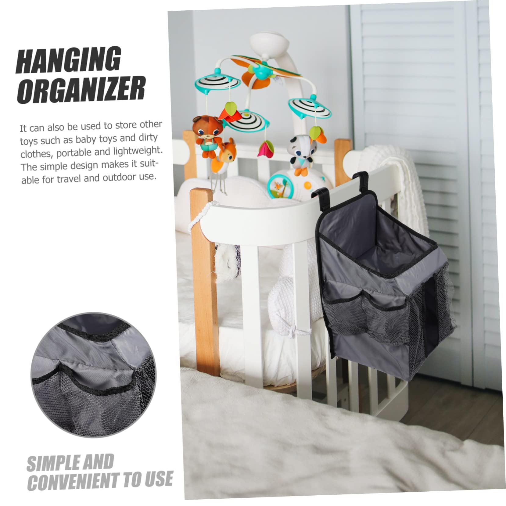 Totority 4pcs Stroller Storage Bags for Diapers & Essentials - Baby Organizer