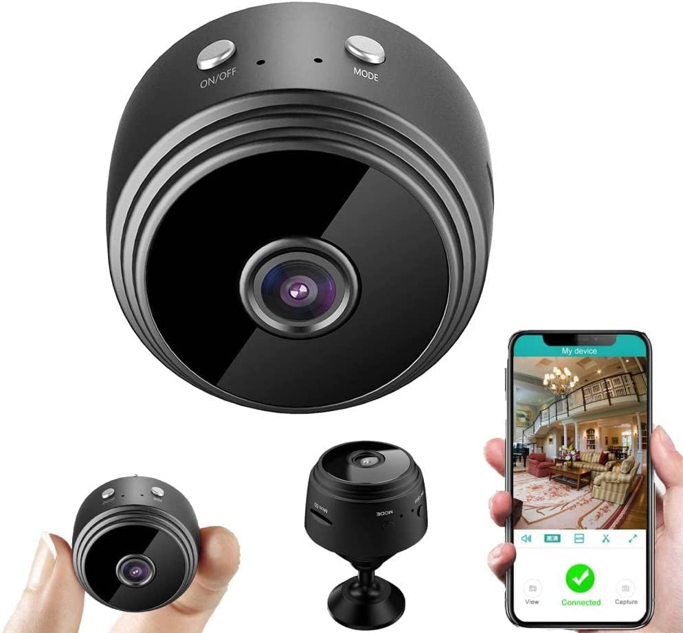 GUIRUO Mini Spy Camera - 1080P HD Wireless Hidden Camera with Night Vision & Motion Detection | Portable Small Security Camera for Home, Nanny, Baby Monitoring | Indoor & Outdoor Surveillance for Offices, Cars, and Personal Safety
