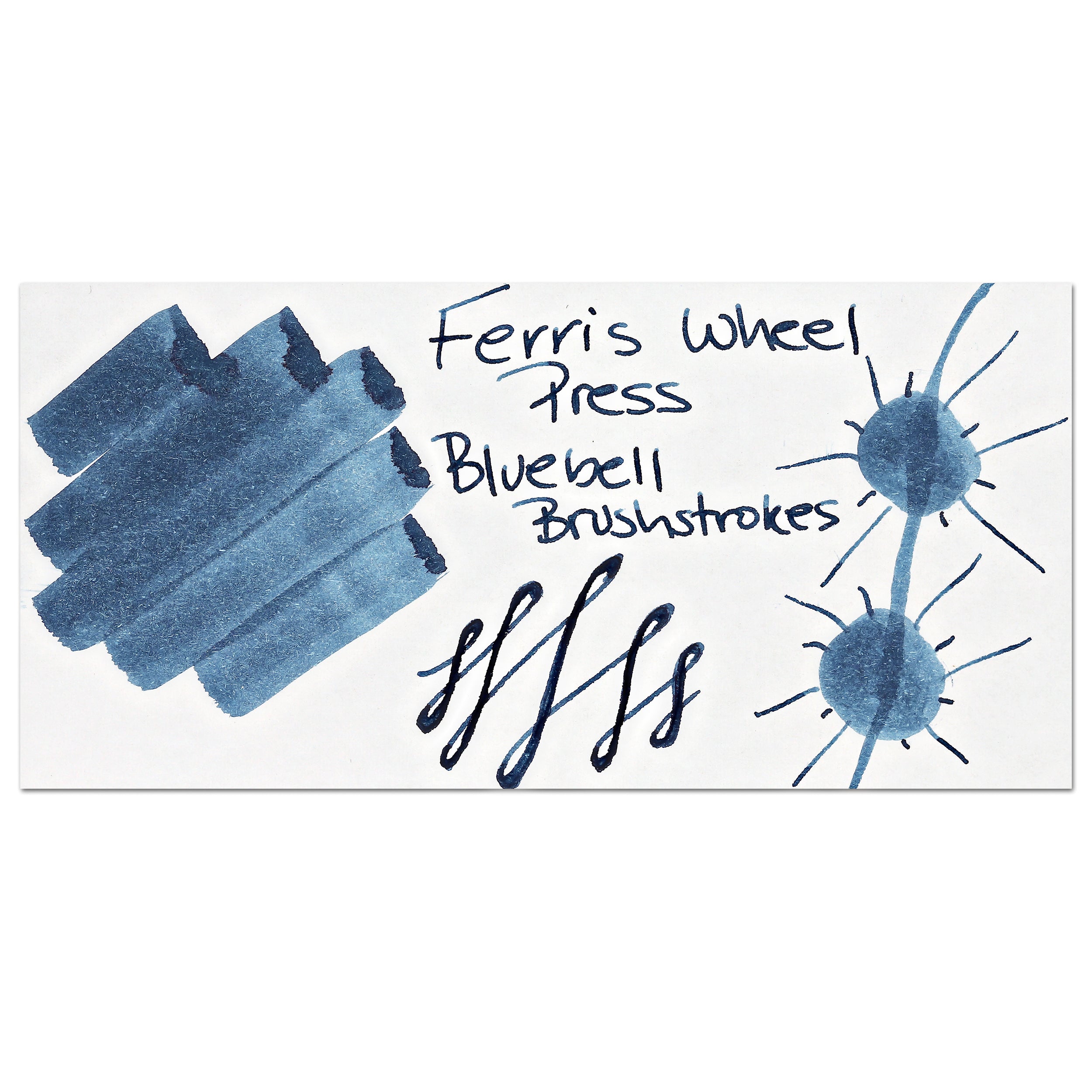 Ferris Wheel Press Bluebell Brushstrokes Bottled Ink - 10 mL Fountain Pen Ink for Calligraphy, Journaling & Artistic Writing - Perfect for Hand Lettering, Sketching & Creative Projects