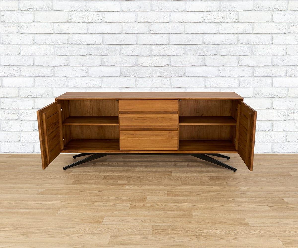 Modern Mazi Sideboard Buffet Cabinet - Stylish Storage for Dining Room, Living Room & Entryway - Perfect for Organizing Dishes, Linens & Home Decor