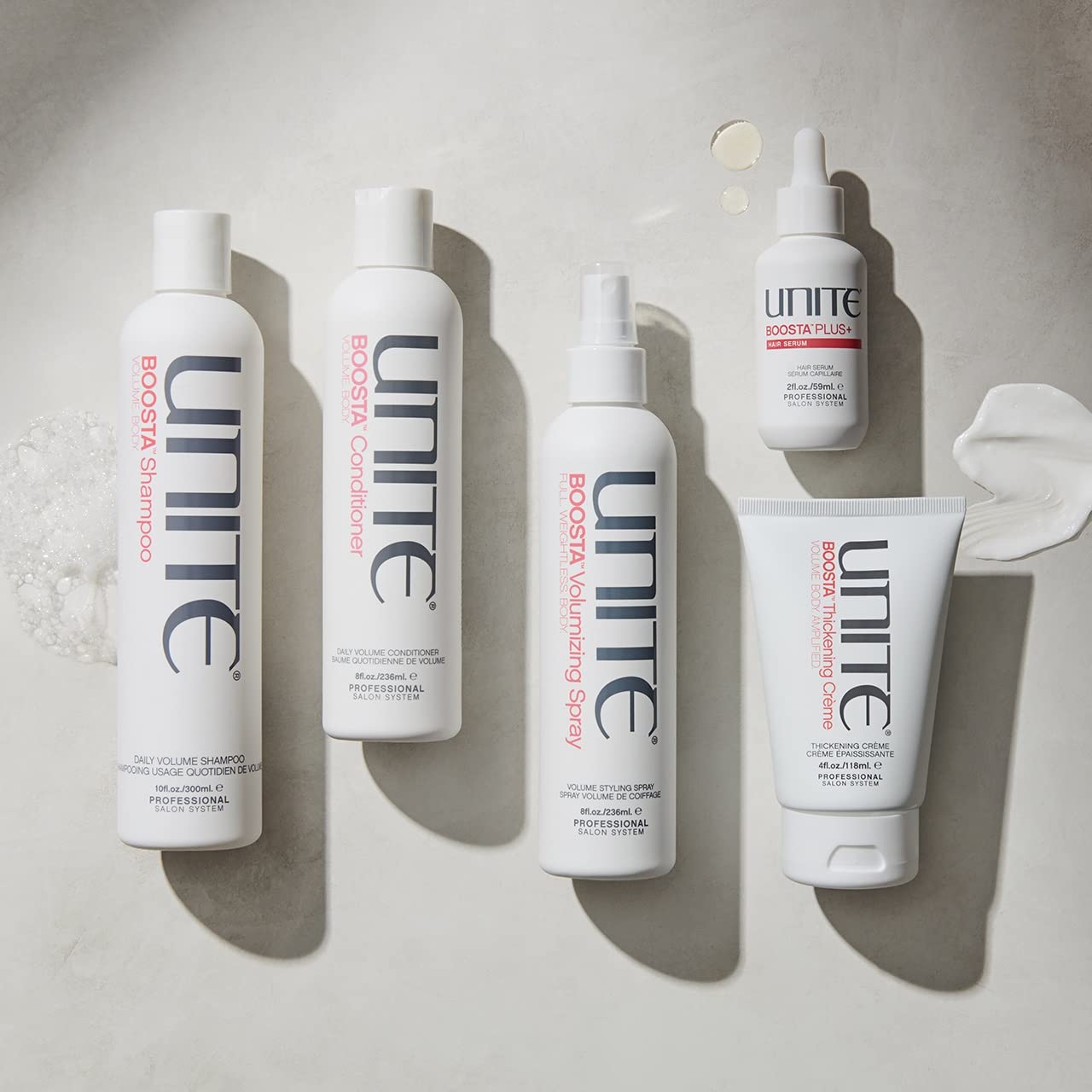 UNITE Hair BOOSTA Daily Duo Set - Volumizing Shampoo (10 fl oz) & Conditioner (8 fl oz) for Thicker Fuller Hair | Salon-Quality Hair Care for Fine & Thin Hair | Perfect for Daily Use at Home or Salon Styling