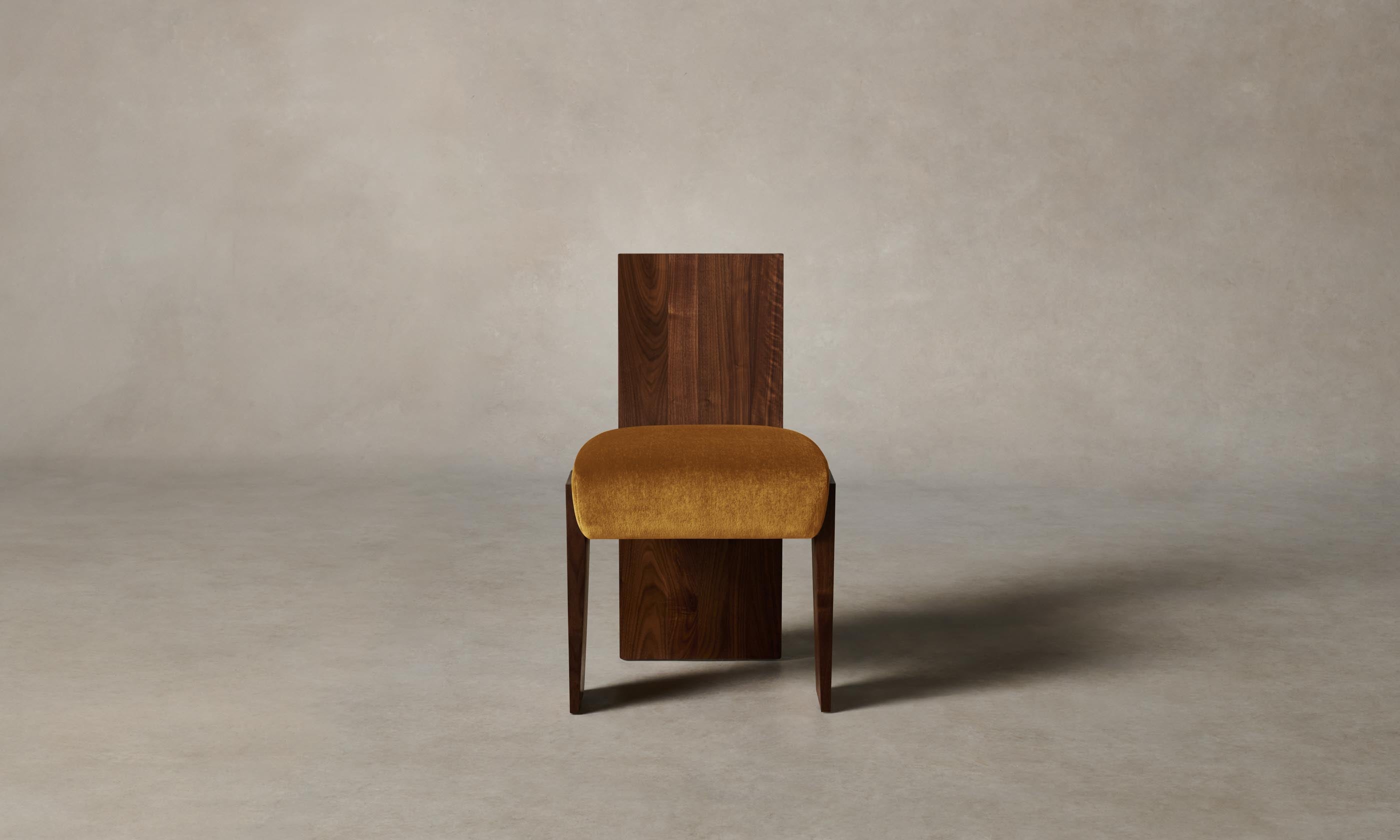 Garrett Dining Chair - Mohair Upholstered Amber Accent Chair for Modern Dining Room & Kitchen - Perfect for Home Decor & Entertaining Guests