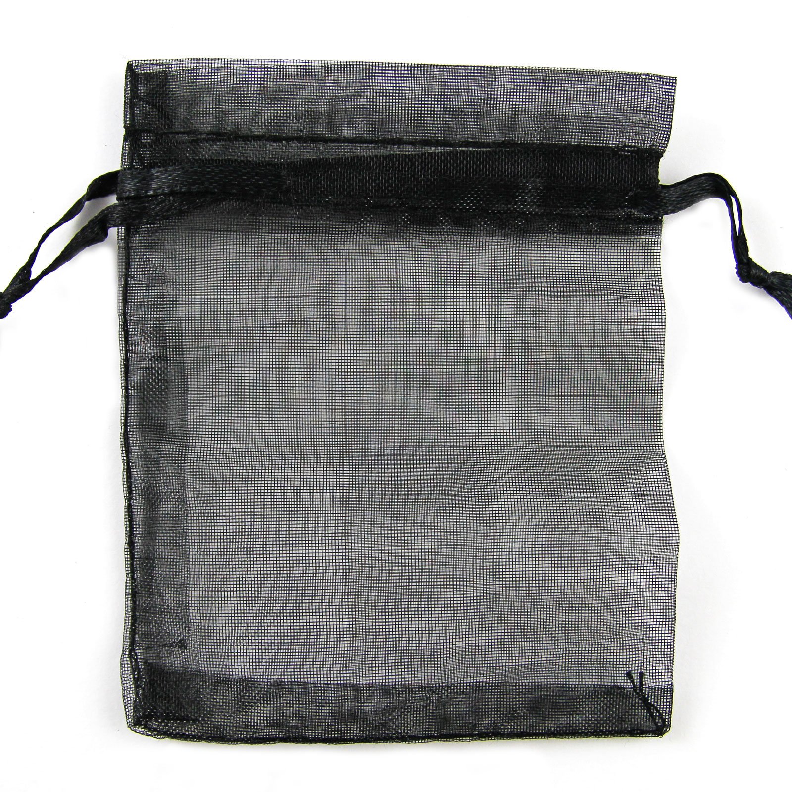 Premium 10-Pack Black Organza Gift Bags for Jewelry, Wedding Favors, Party Decorations & Special Occasions