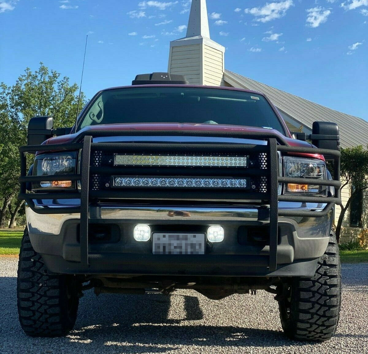 Clear Lens Fog Light Kit with 9145 Halogen Bulbs for Ford F250 F350 F450 F550 Super Duty - Durable Off-Road Lighting for Night Driving & Adverse Weather Conditions