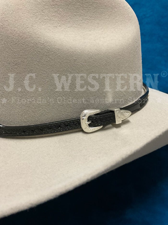 Fashionwest LC 29 BLK Genuine Leather Hatband in Black - Perfect for Cowboy Hats, Western Style Accessories & Costume Outfits