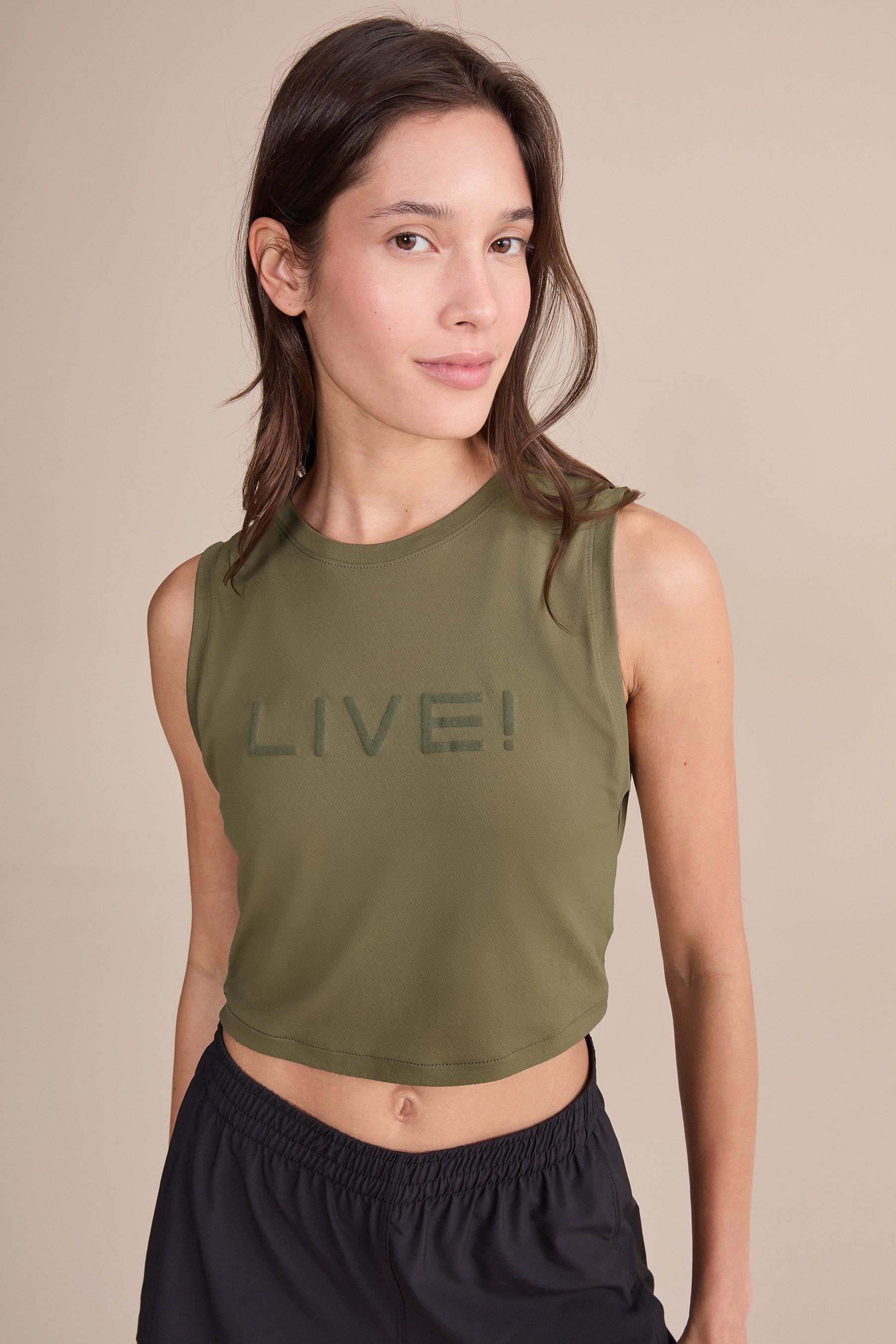 LIVE! Comfort Crop Tank Top for Women - Soft Breathable Summer Workout Top - Perfect for Yoga, Running & Gym
