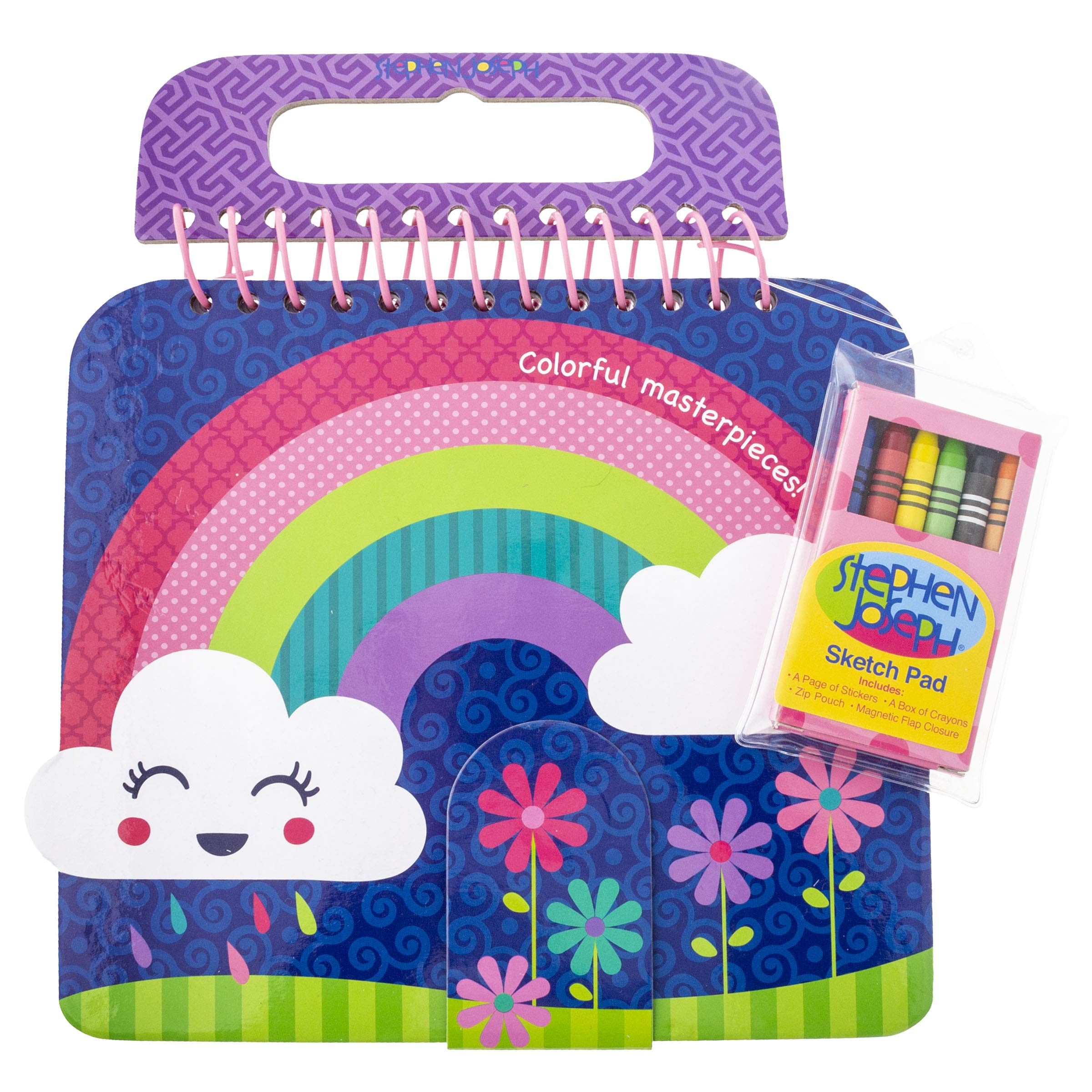 Stephen Joseph Shaped Sketch Pad - Rainbow Design Artist Sketchbook for Kids & Adults, Perfect for Drawing, Doodling & Creative Art Projects - Ideal Gift for Artists & Students