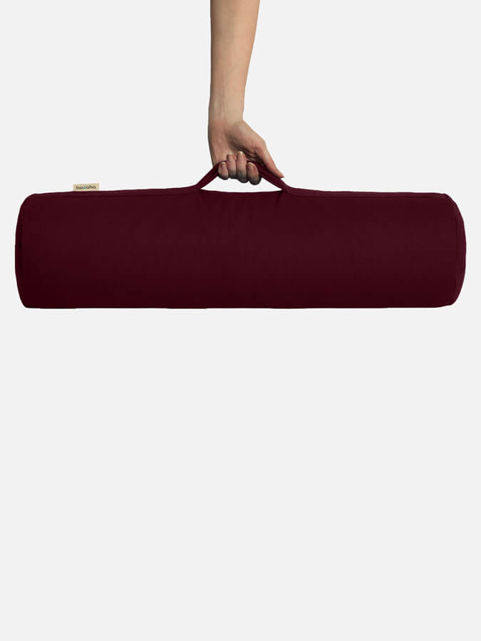 Organic Cotton Buckwheat Meditation Yoga Bolster Pillow - Support for Yoga, Meditation & Relaxation - Perfect for Home, Studio & Travel Use