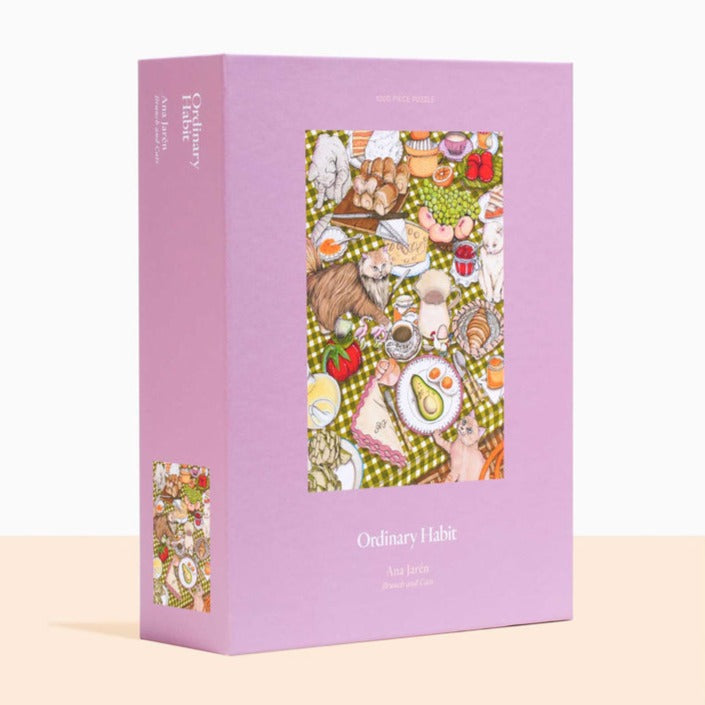 Brunch & Cats 1000 Piece Jigsaw Puzzle for Adults - Fun Family Game Night Activity & Home Decor