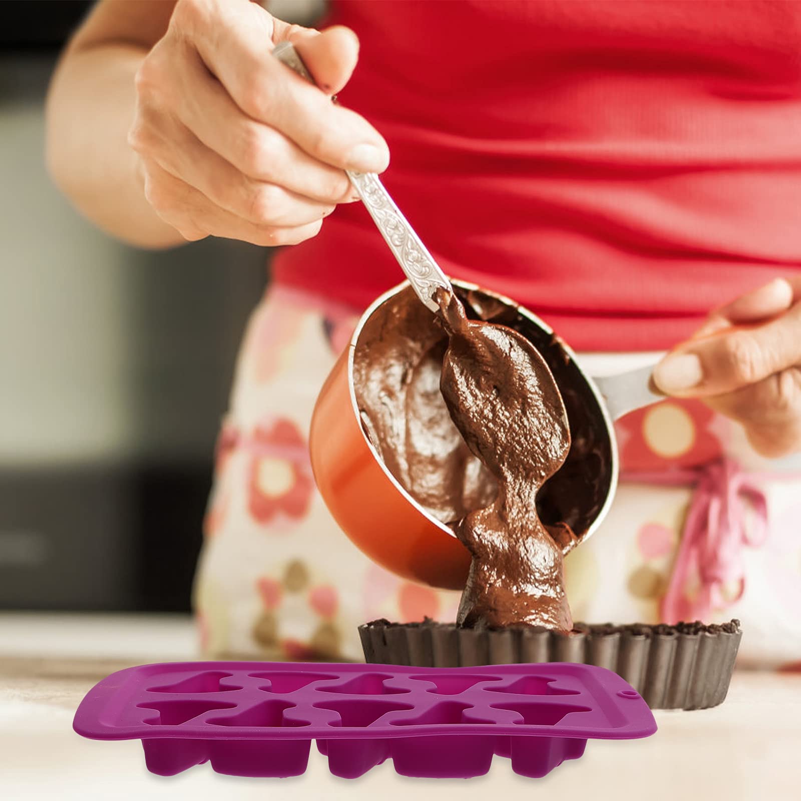 2pcs Silicone Chocolate Mold - Wizard Hat Shaped Baking Molds for Candy, Ice Cubes & Cake Decorating | Halloween Party Supplies, DIY Dessert Tools, Baking Accessories for Kids & Adults