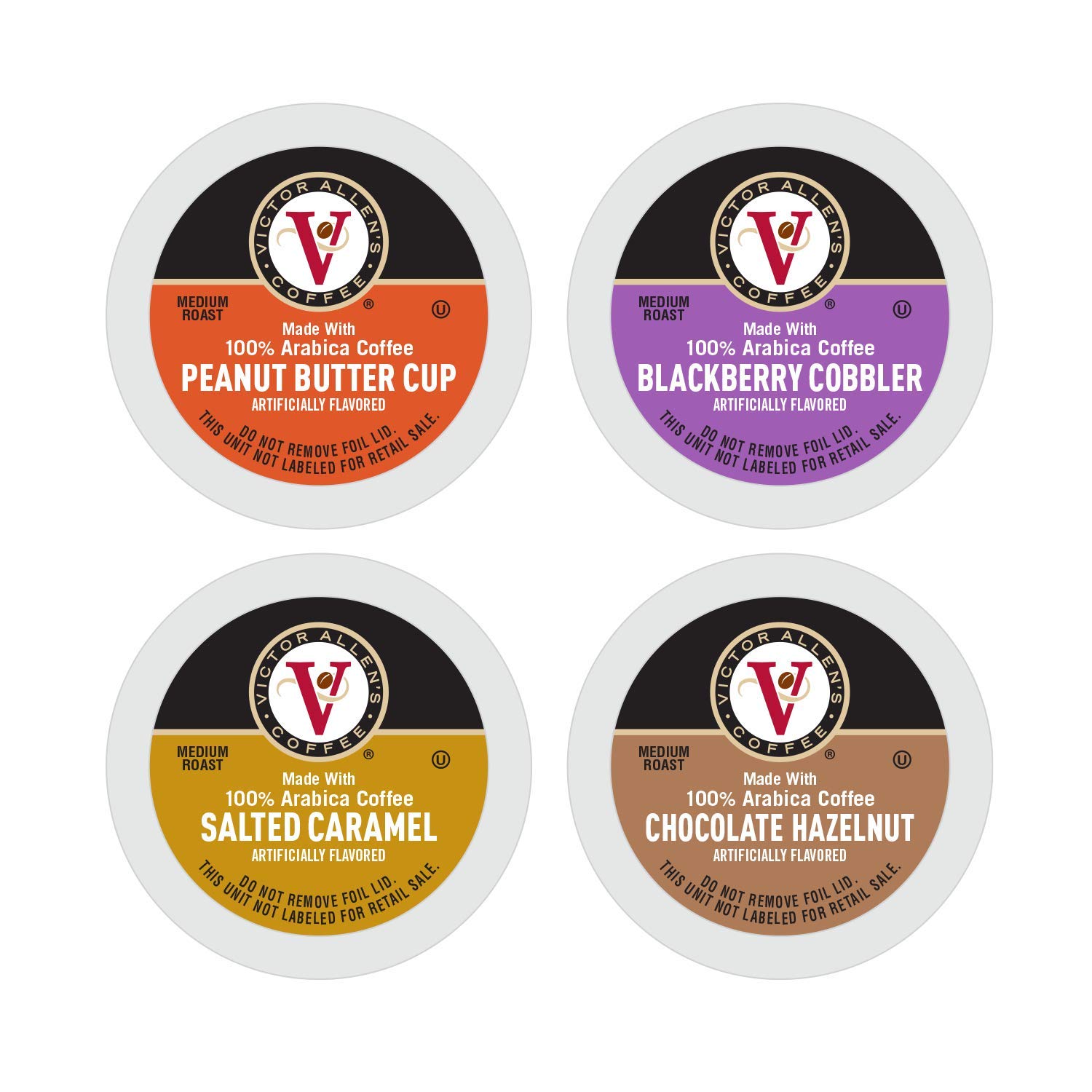 Victor Allen's Medium Roast Coffee Variety Pack - Autumn Blend & Sweet & Salty Flavors (192 Single-Serve Pods) | Perfect for Office, Home Brewing & Entertaining