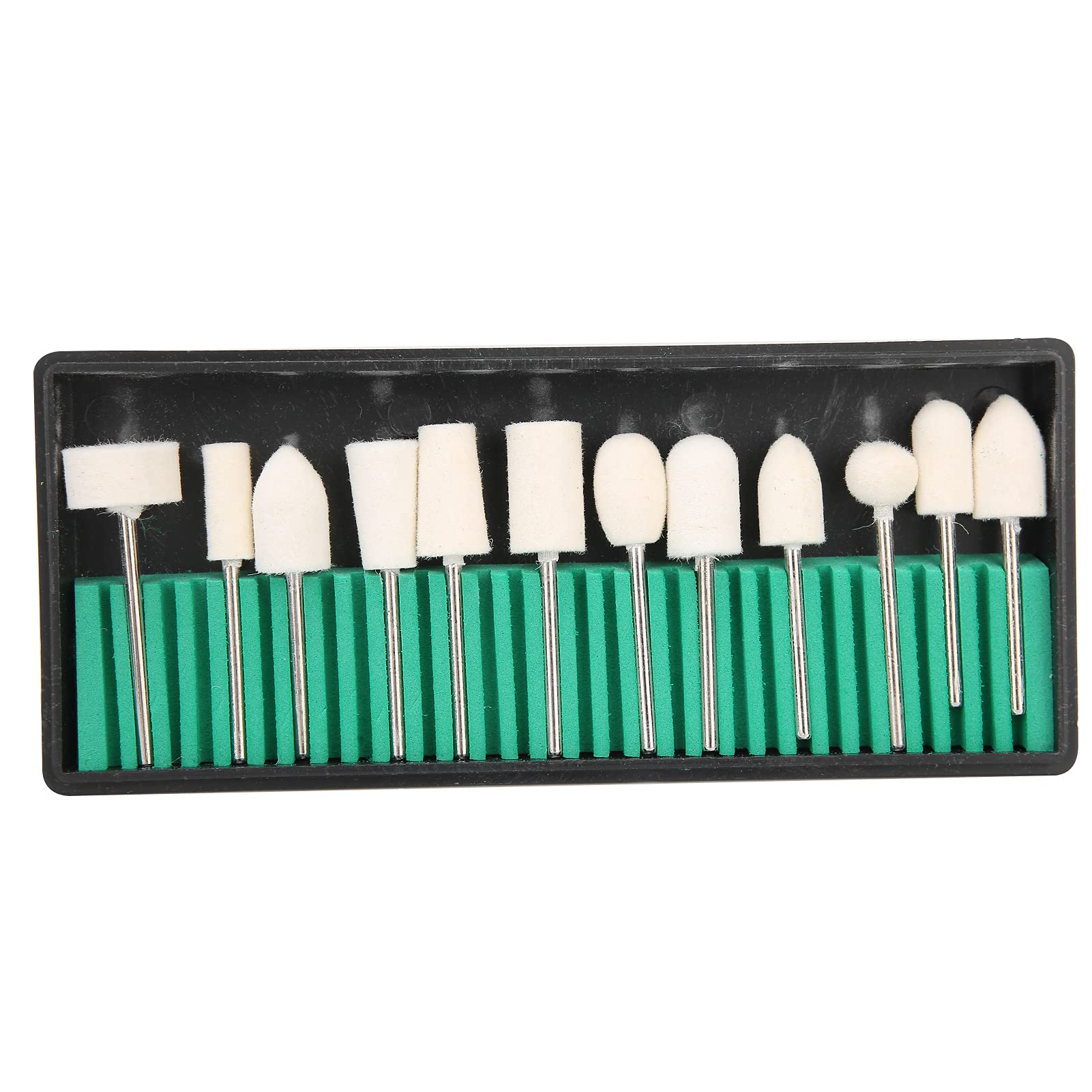 12pcs Soft Nail Drill Bits for Professional & Home Manicure - Nail Polishing Heads for Salon & DIY Nail Care - Perfect for Acrylic, Gel & Natural Nails
