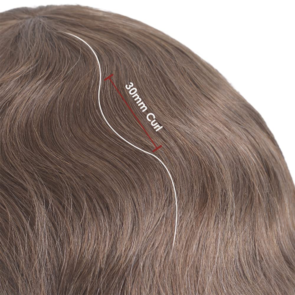 Lordhair Men's Human Hair Toupee | Natural Lace Front Hair System with Skin Perimeter Base | Multiple Sizes Available | Perfect for Daily Wear, Special Occasions & Hair Loss Solutions