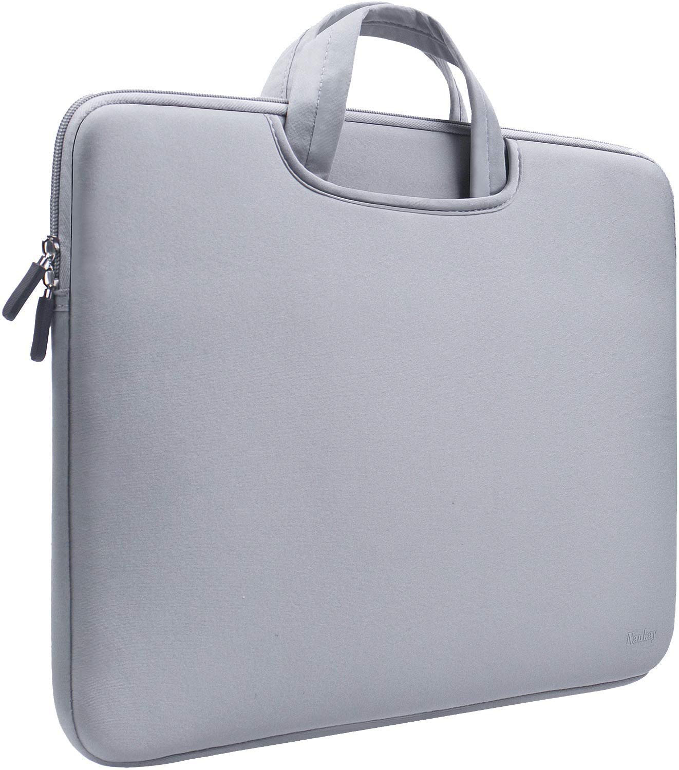 13-15 Inch Slim Laptop Sleeve Case - Durable Travel Briefcase Handle Bag for Notebook Computer Protection, Gray Business Messenger Bag for Men and Women, Ideal for Office, School & Daily Commute