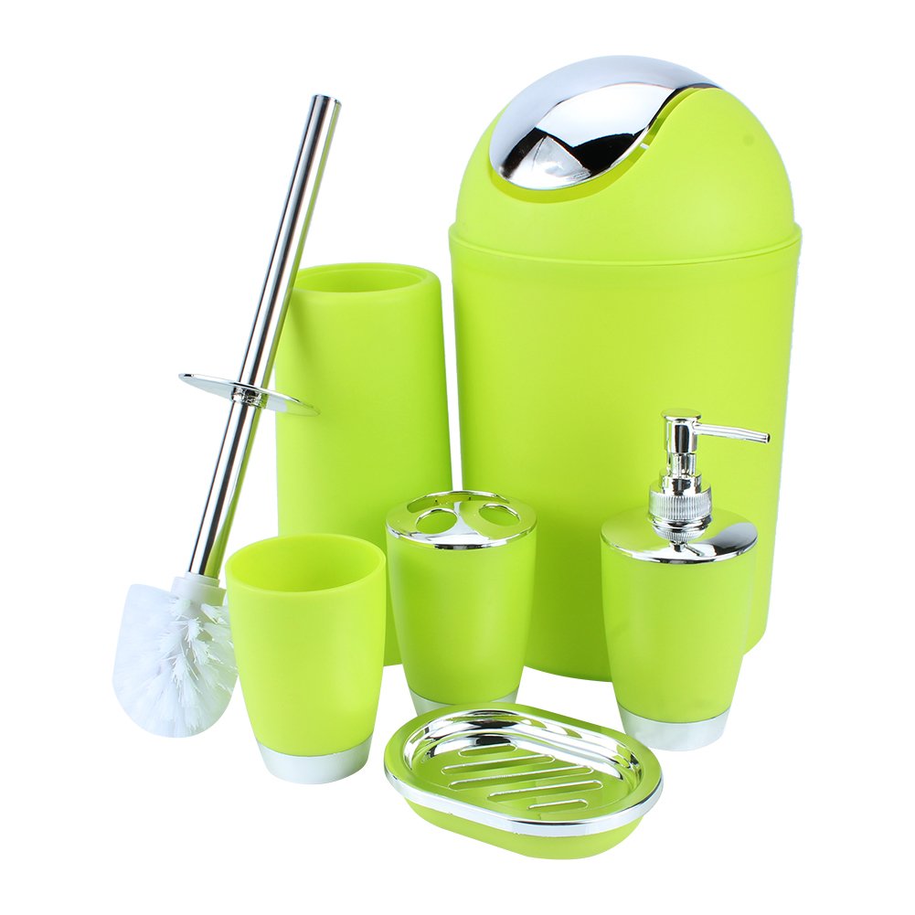 Luxury 6Pcs Bathroom Accessory Set - Soap Dispenser, Toothbrush Holder & More for Modern Homes